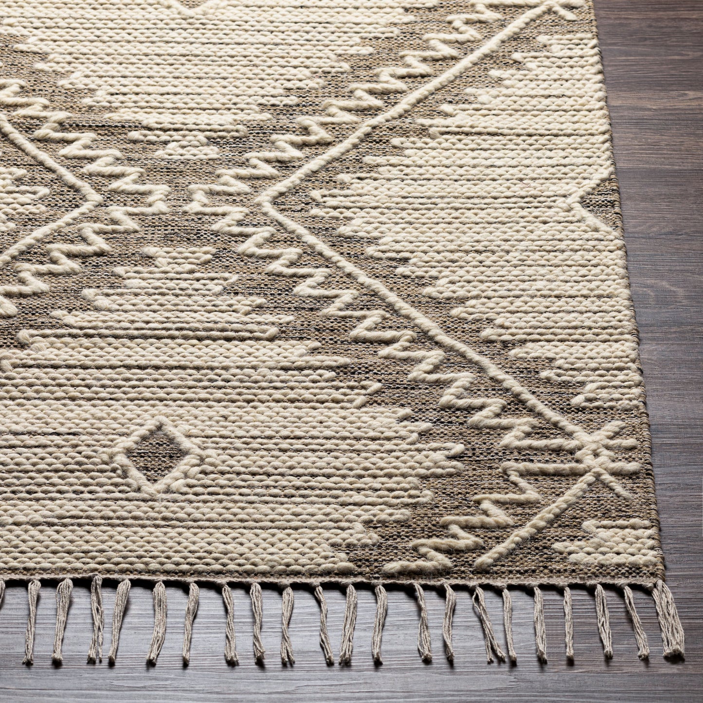Alfombra decorativa beduina BDO-2312 de 90 x 150 cm, hecha a mano