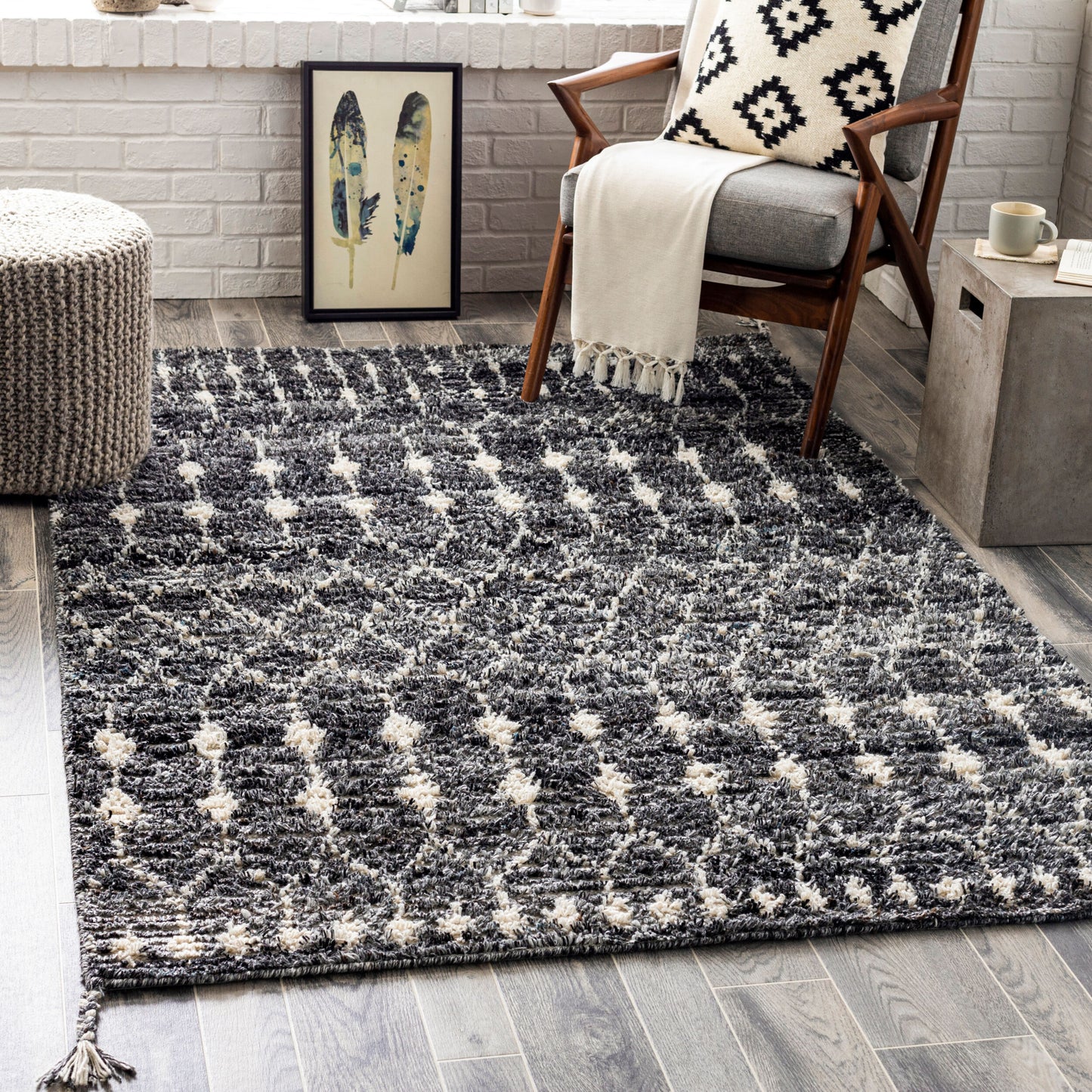 Birch BHC-2301 2' x 3' Handmade Recyled Accent Rug