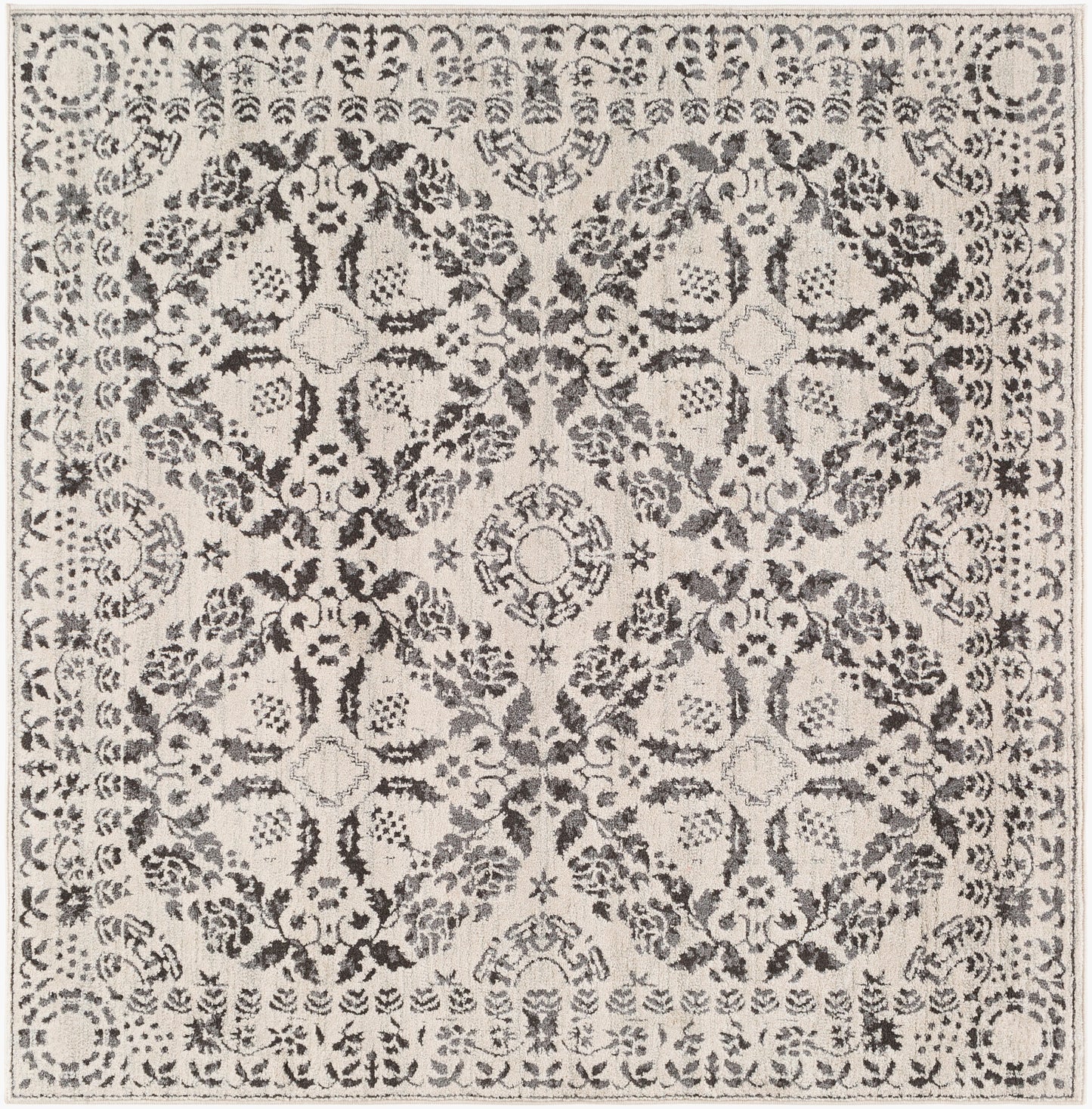 Bahar BHR-2318 5ft Square Machine Woven Area Rug