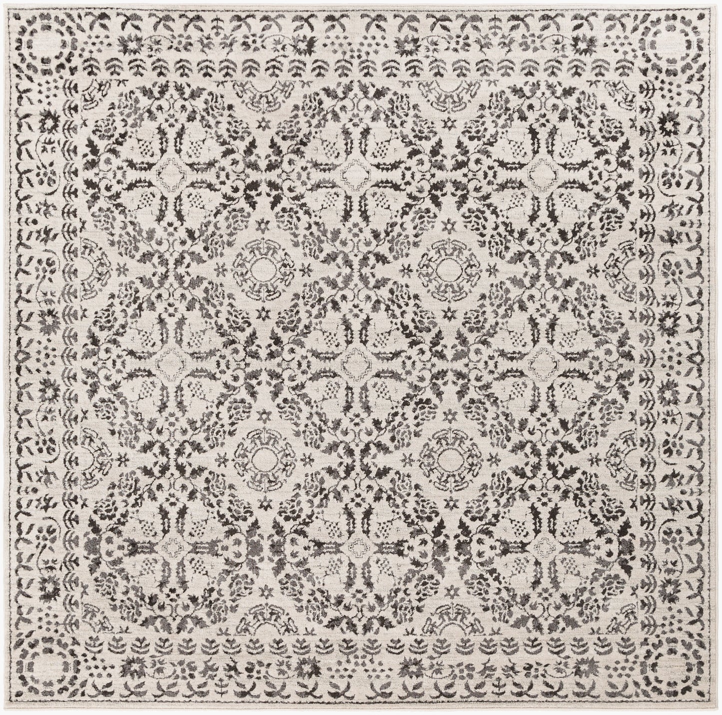 Bahar BHR-2318 6ft Square Machine Woven Area Rug
