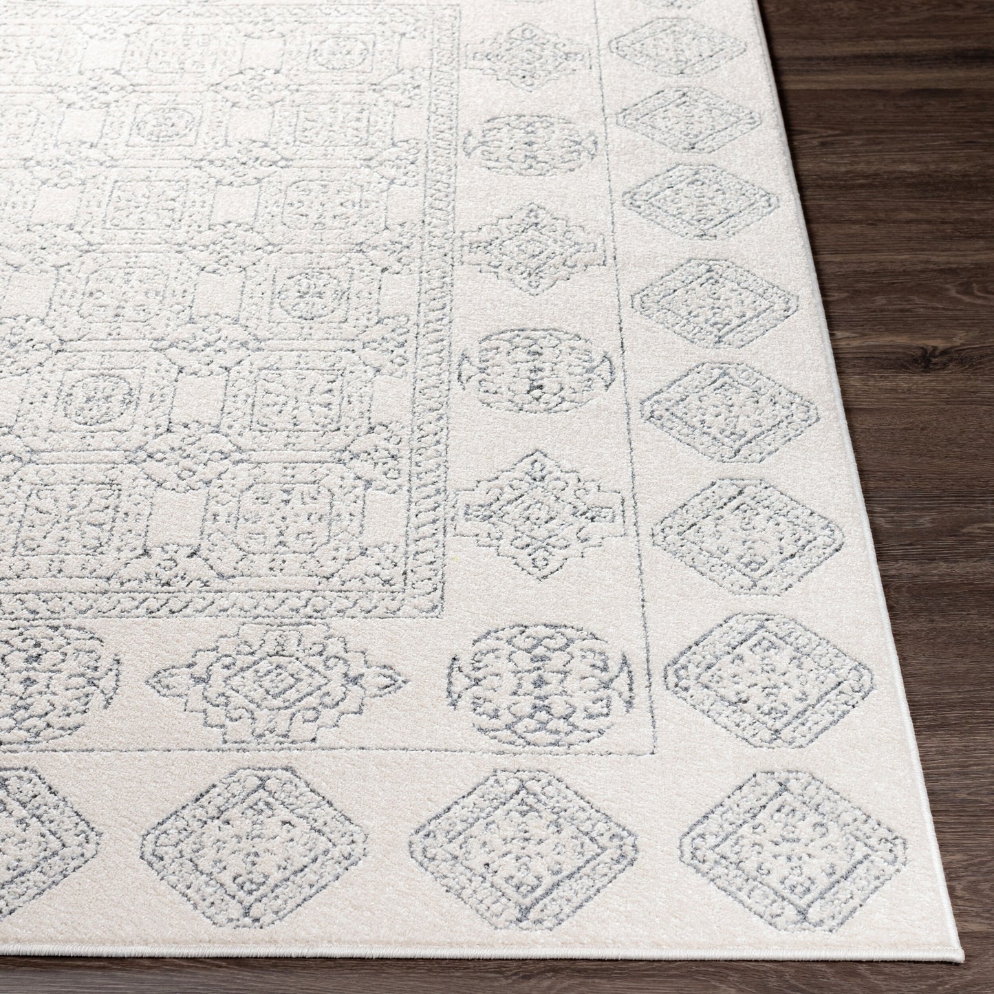 Alfombra decorativa tejida a máquina Bahar BHR-2328 de 2' x 3'