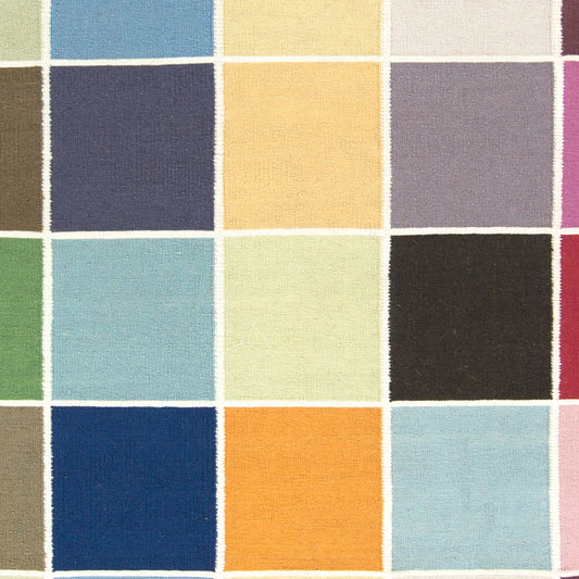 Alfombra decorativa de lana hecha a mano Blox BLX-9000 de 2' x 3'