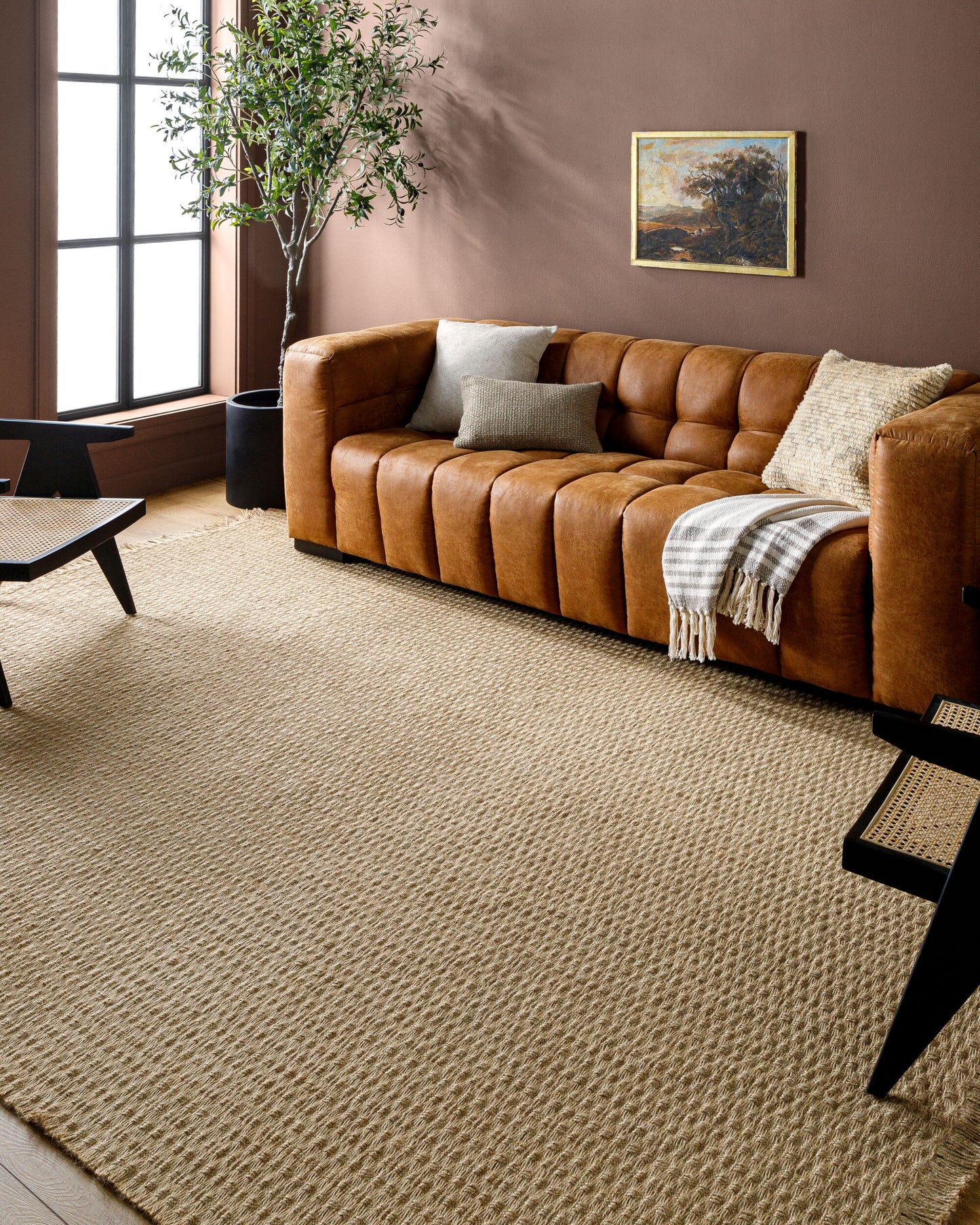 Kimi BOKM-2300 8' x 10' Machine Woven Jute Area Rug