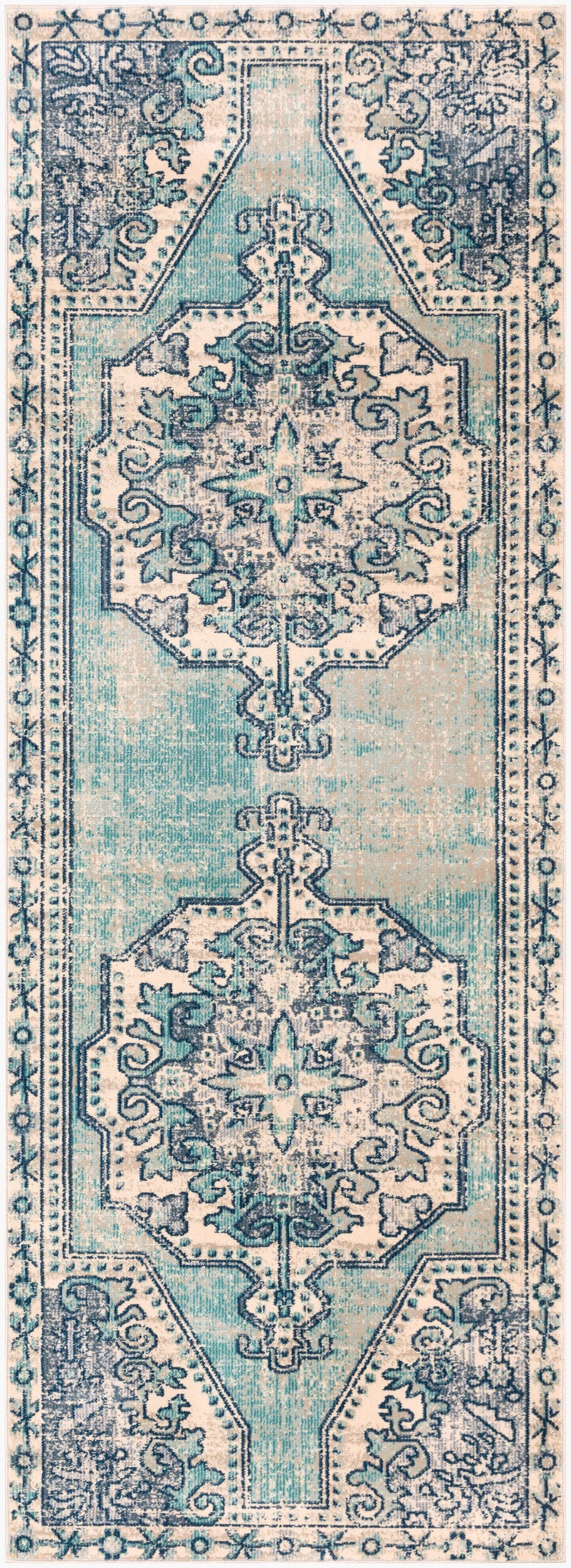 Bohemian BOM-2301 8ft Runner Machine Woven Runner Rug