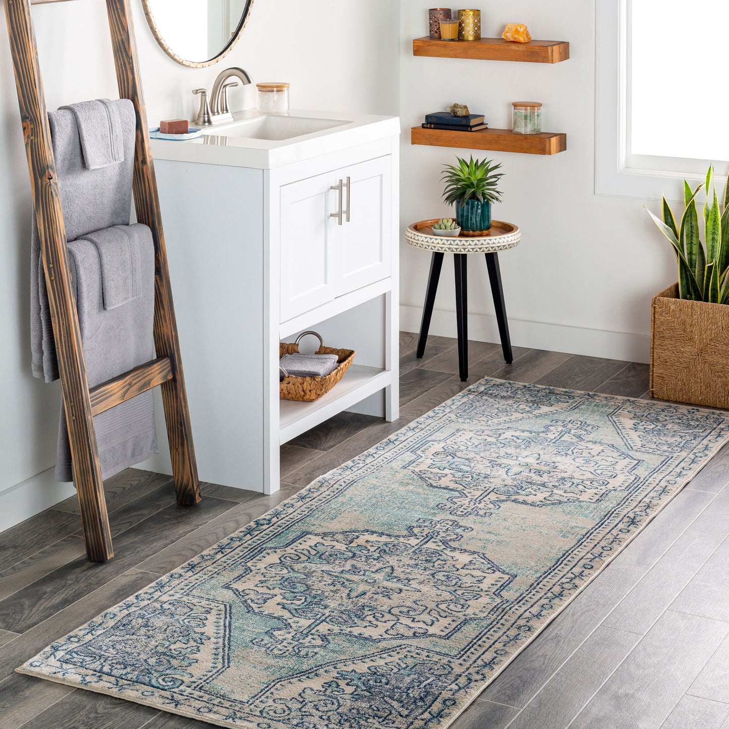 Bohemian BOM-2301 8ft Runner Machine Woven Runner Rug