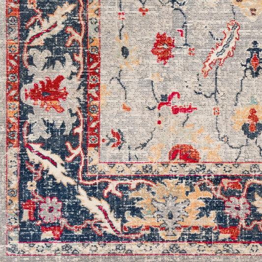 Alfombra decorativa tejida a máquina Bohemian BOM-2302 de 90 x 150 cm