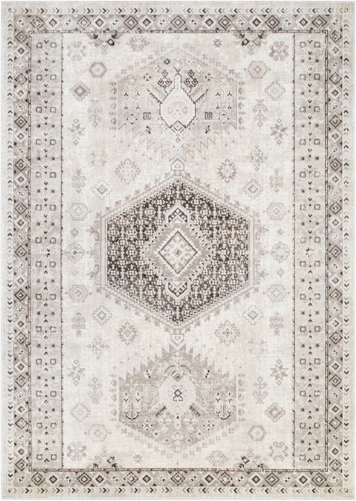 Basel BOS-2301 2' x 3' Machine Woven Accent Rug