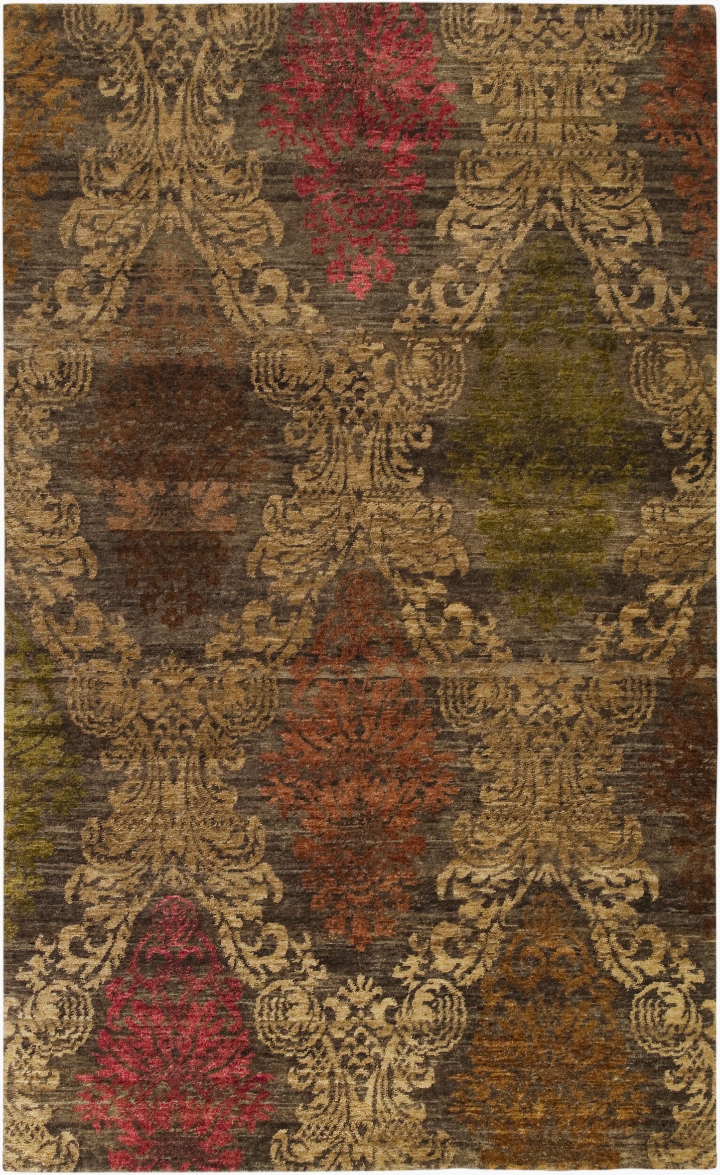 Brocade BRC-1001 2' x 3' Handmade Wool Accent Rug