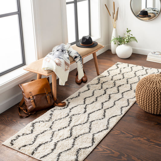 Beni Shag BSH-2301 7ft Runner Machine Woven Runner Rug