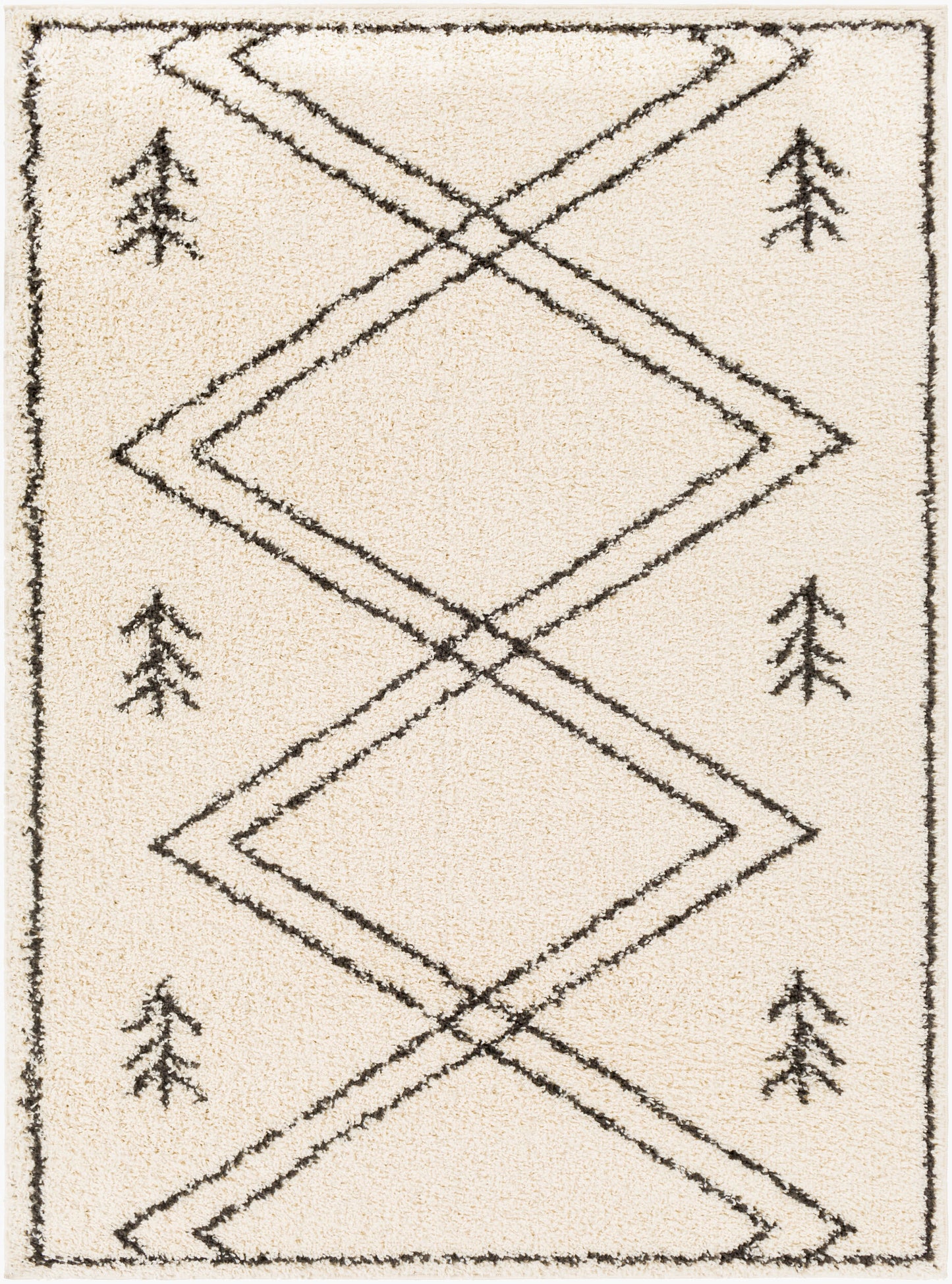 Beni Shag BSH-2315 Alfombra tejida a máquina de 5' x 7'