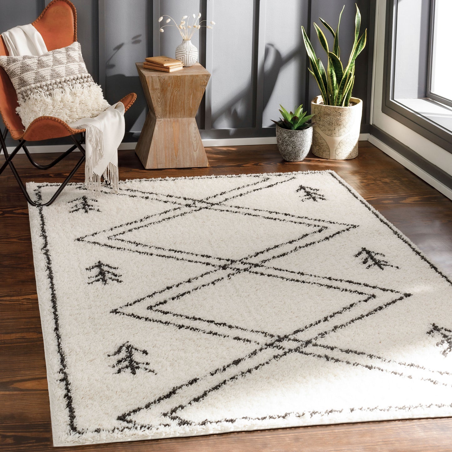 Beni Shag BSH-2315 Alfombra tejida a máquina de 5' x 7'