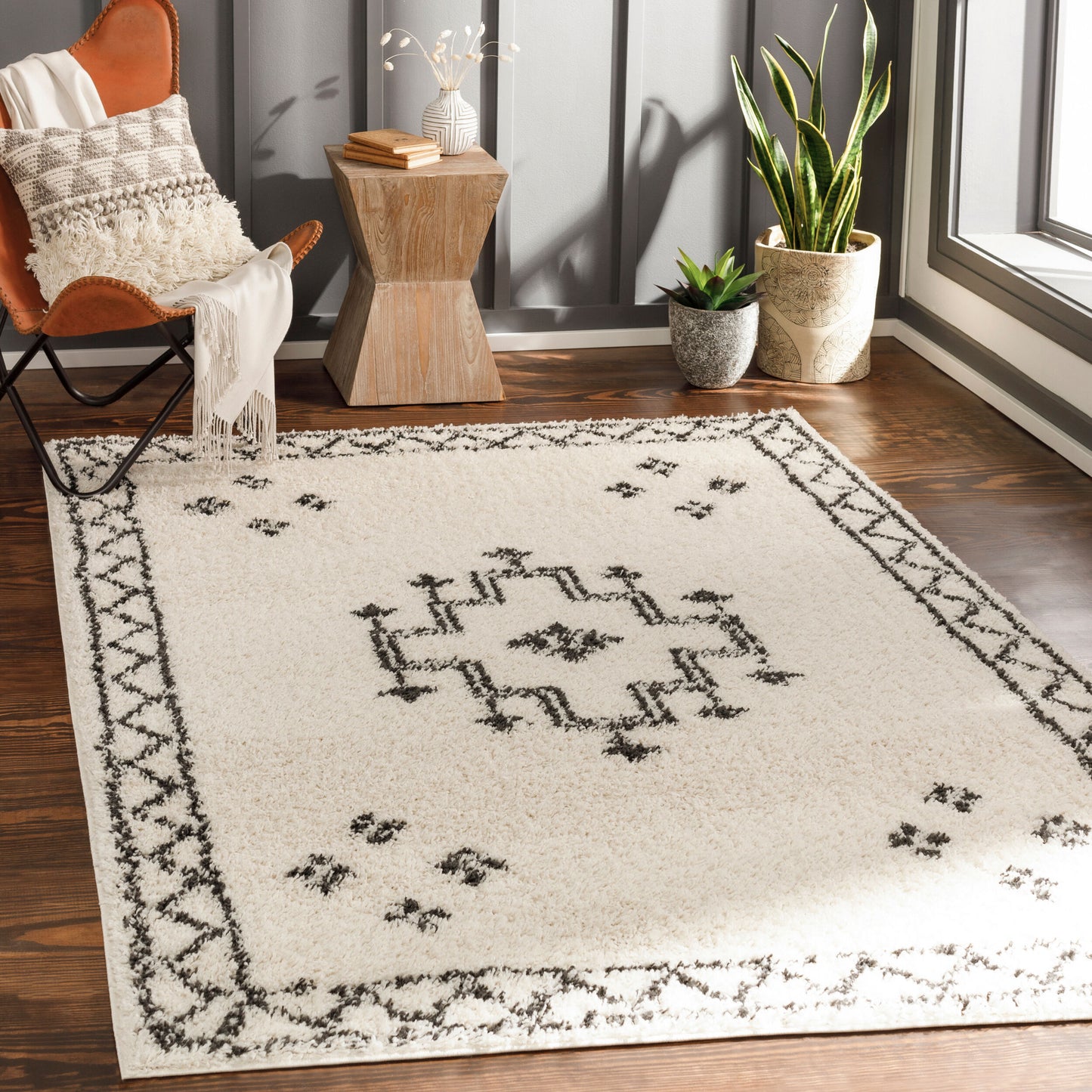 Beni Shag BSH-2320 5' x 7' Machine Woven Area Rug