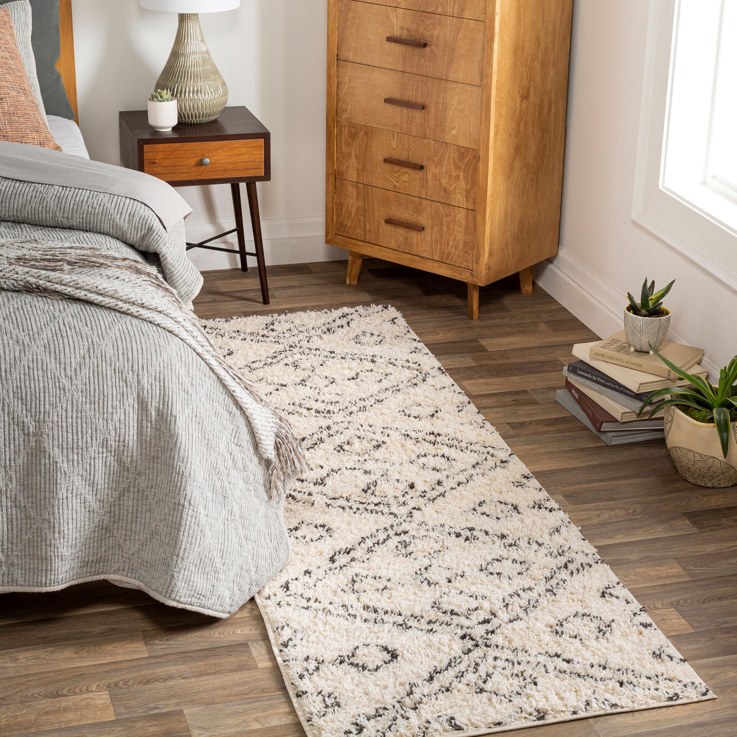 Beni Shag BSH-2331 7ft Runner Machine Woven Runner Rug