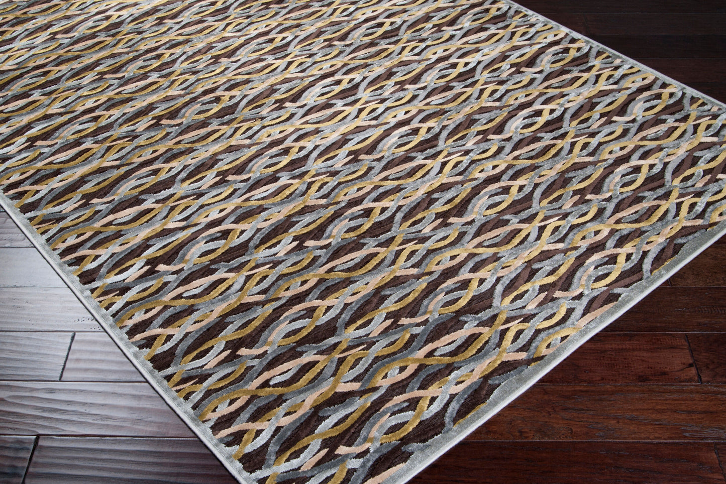 Alfombra decorativa tejida a máquina Basilica BSL-7100 de 2' x 3'