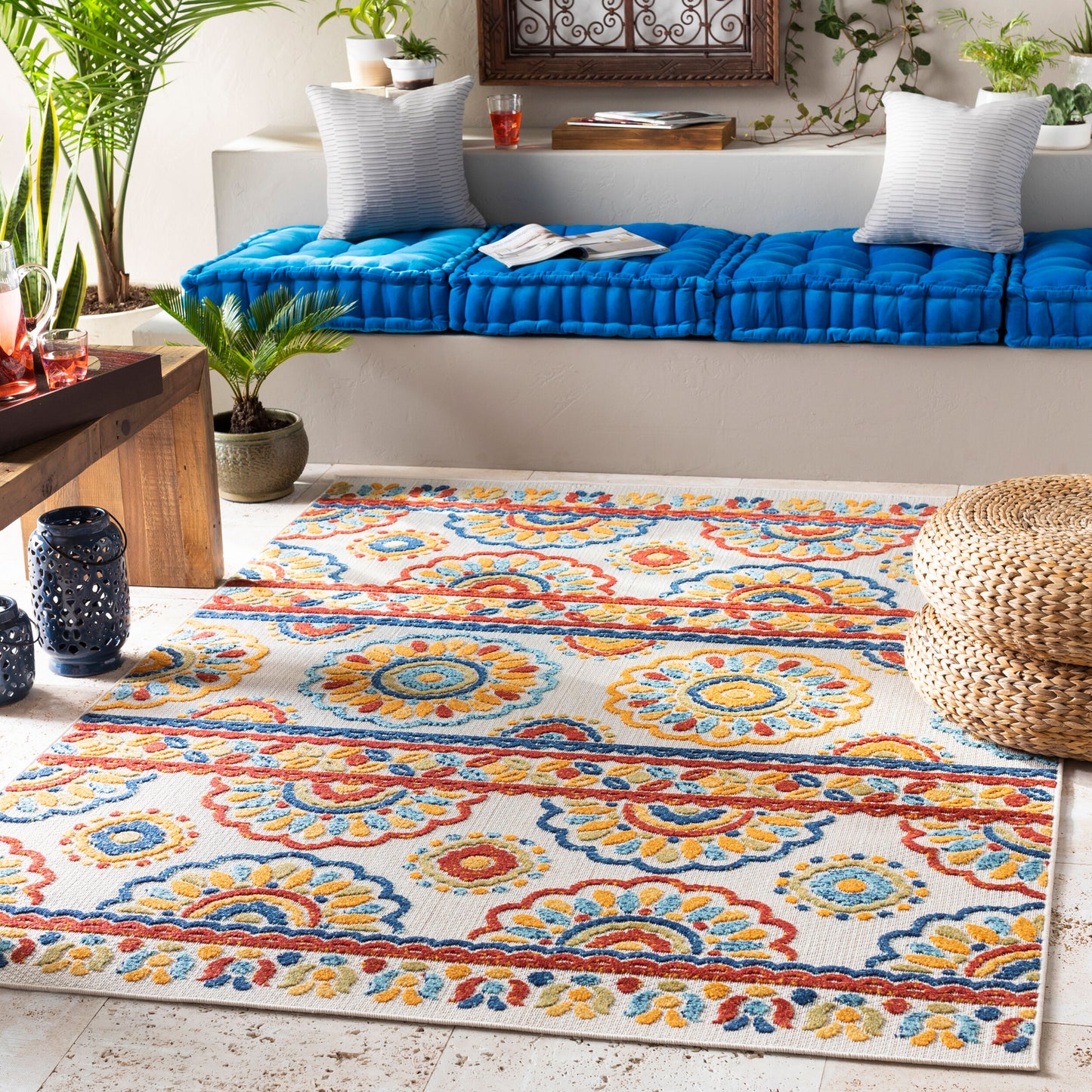 Big Sur BSR-2307 8' x 10' Machine Woven Indoor/Outdoor Area Rug