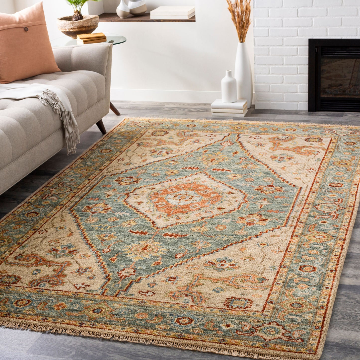 Biscayne BSY-2301 2' x 3' Handmade Wool Accent Rug