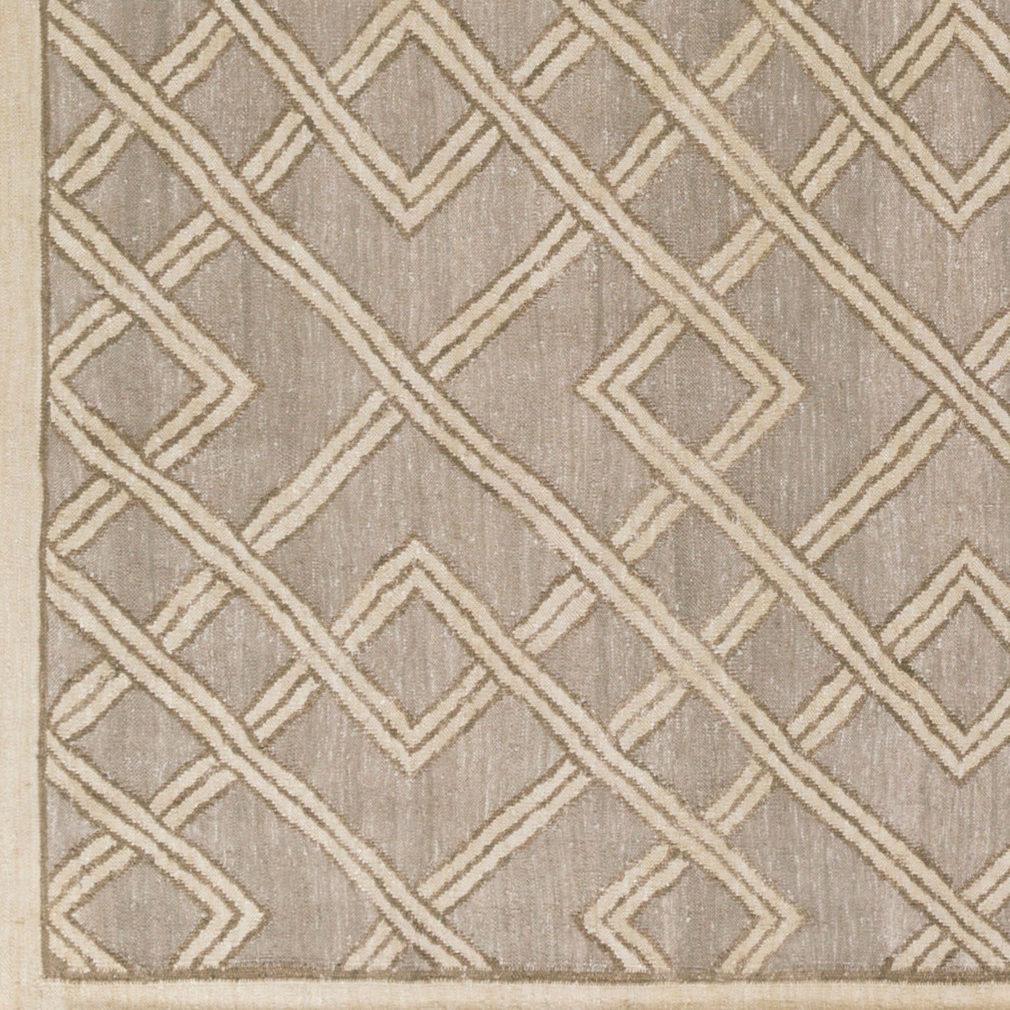 Alfombra decorativa de seda sintética hecha a mano Brighton BTN-4001 de 2' x 3'