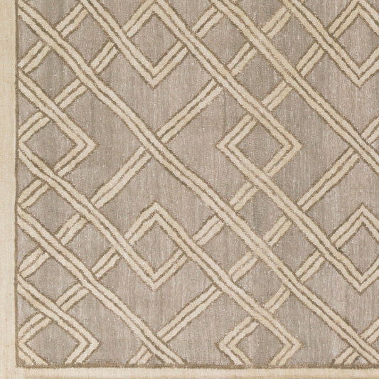 Alfombra de seda sintética hecha a mano Brighton BTN-4001 de 2,7 x 3,6 m