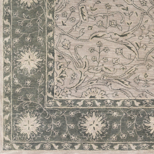 Alfombra de lana hecha a mano Blumenthal BUH-1003 de 2,7 x 3,6 m