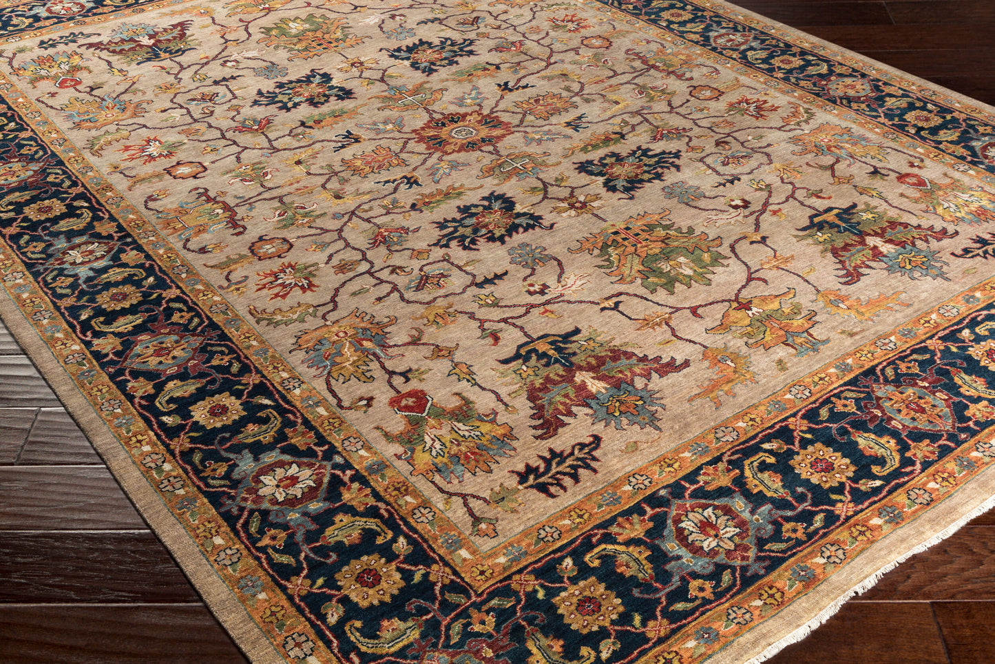 Bursa BUR-9117 2' x 3' Handmade Wool Accent Rug