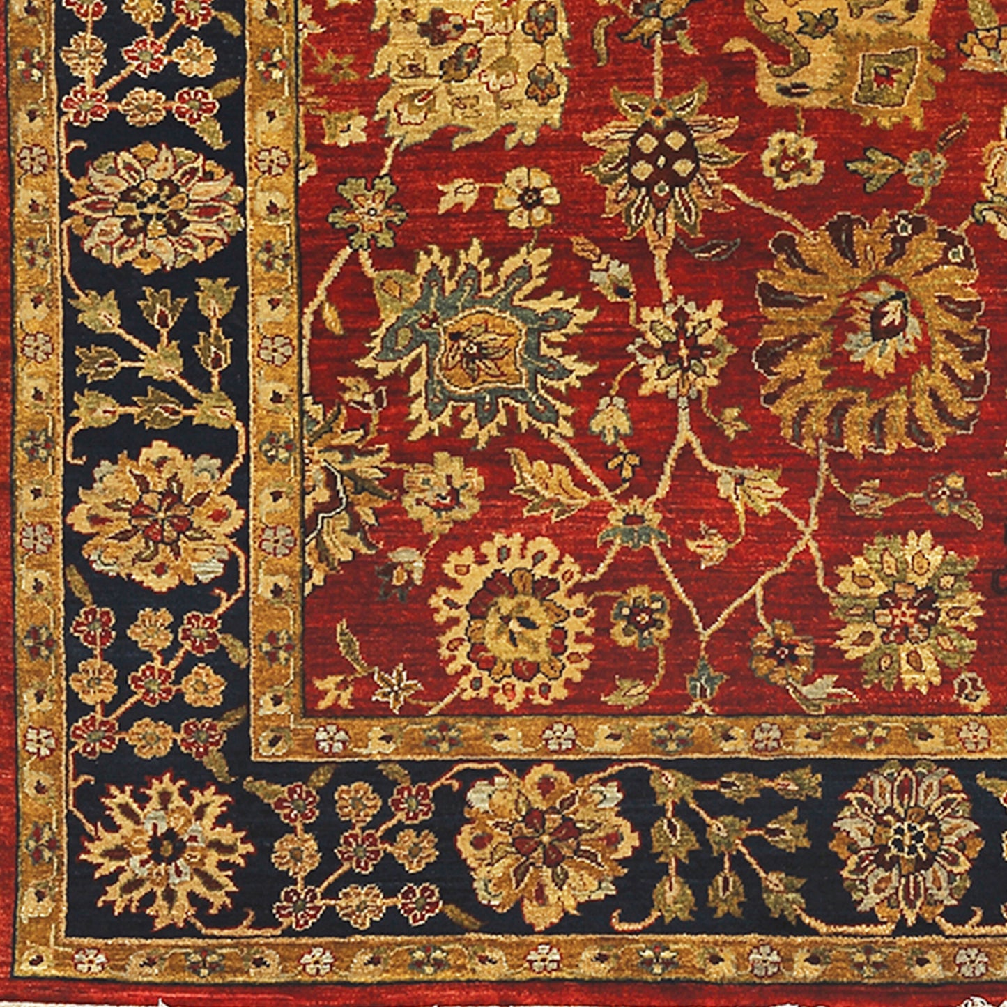 Bursa BUR-9118 Alfombra decorativa de lana hecha a mano de 2' x 3'