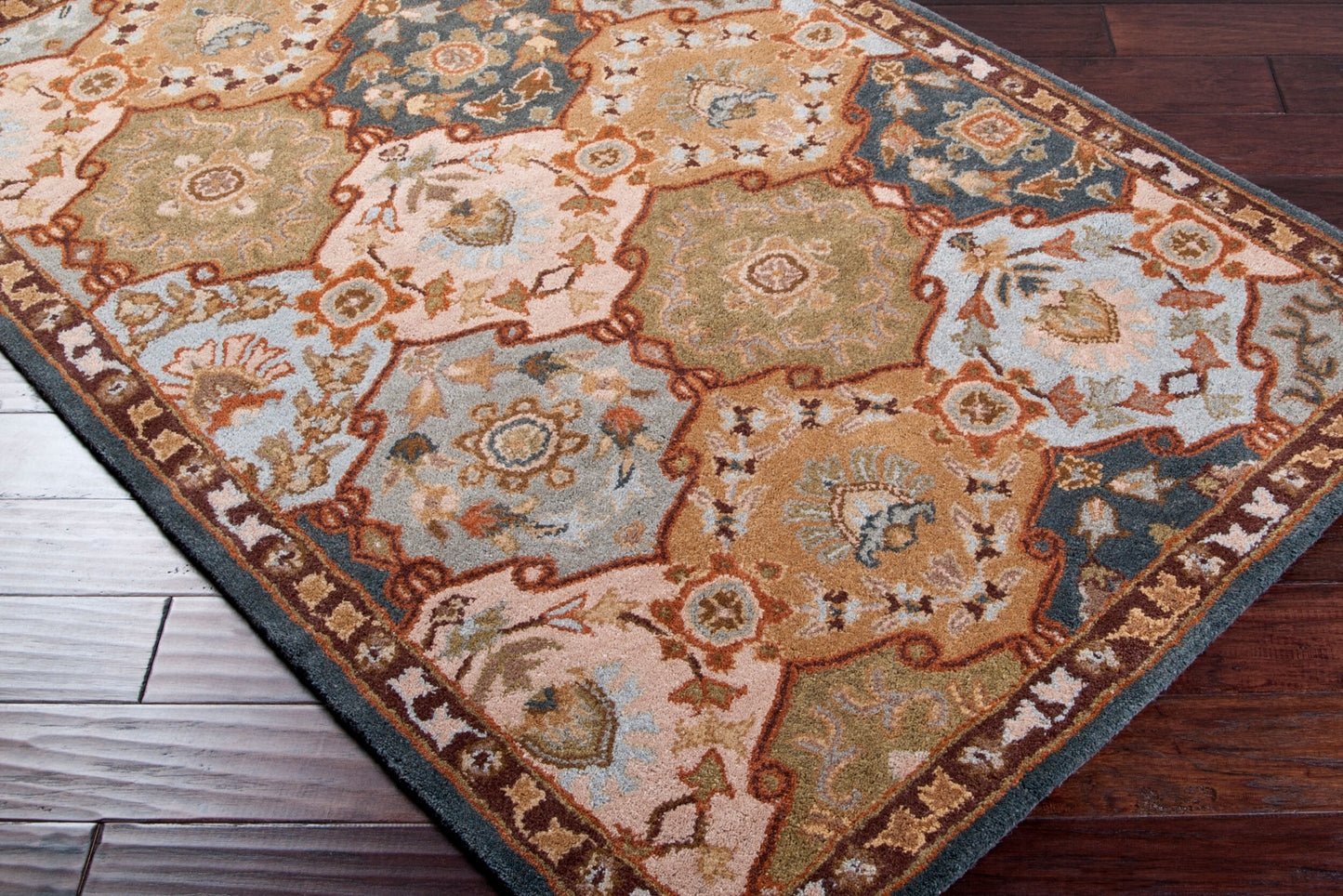 Caesar CAE-1032 9ft Square Handmade Wool Area Rug