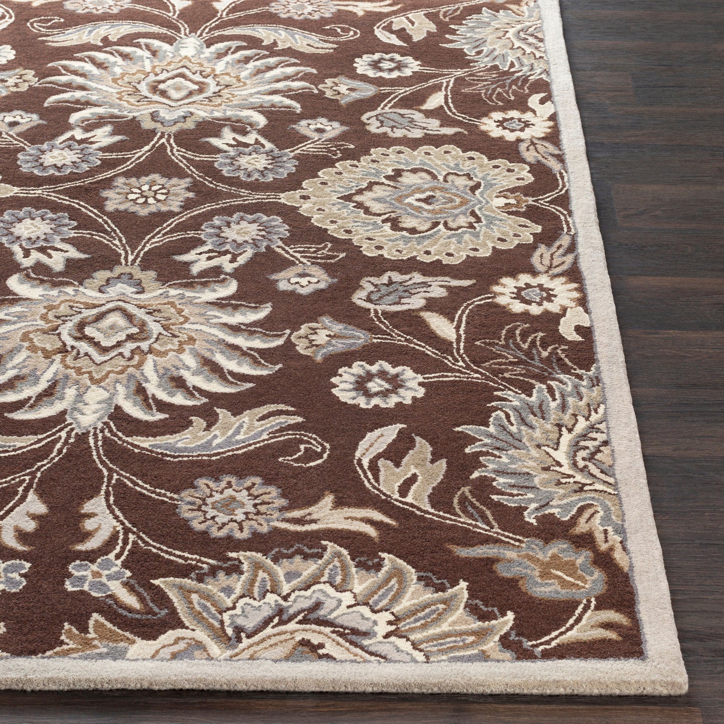 Caesar CAE-1063 4ft Square Handmade Wool Accent Rug