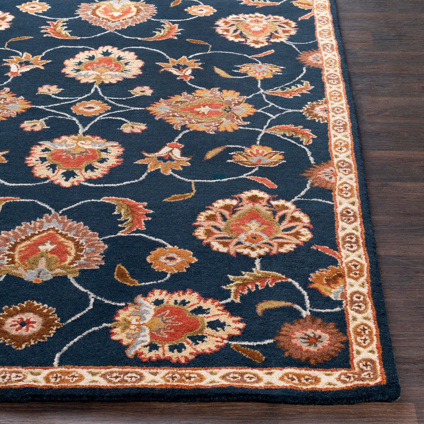 Caesar CAE-1102 4ft Square Handmade Wool Accent Rug