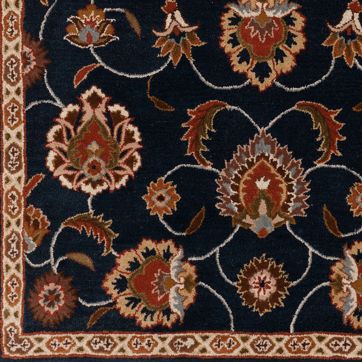 Caesar CAE-1102 4ft Square Handmade Wool Accent Rug