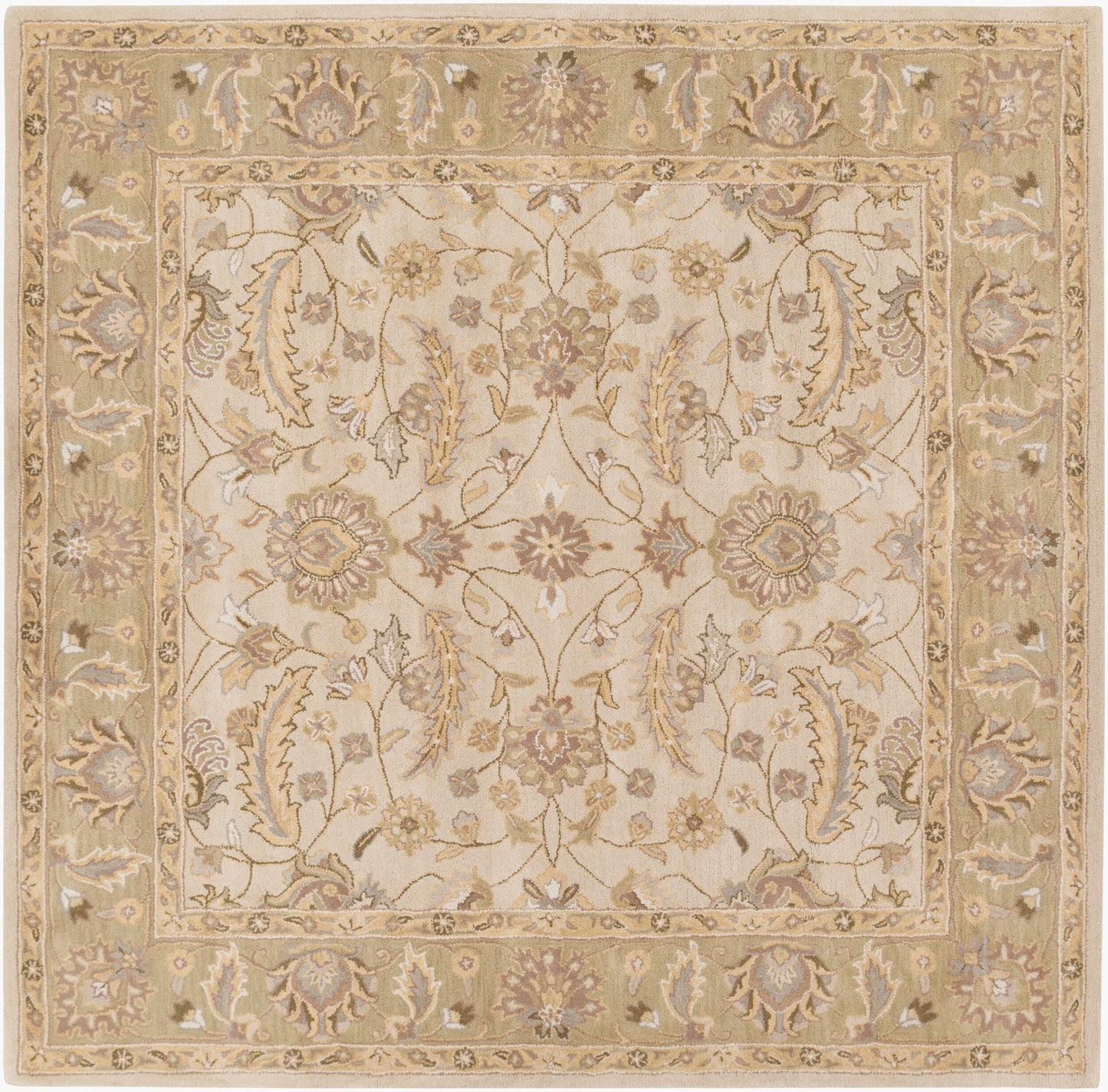 Caesar CAE-1114 6ft Square Handmade Wool Area Rug
