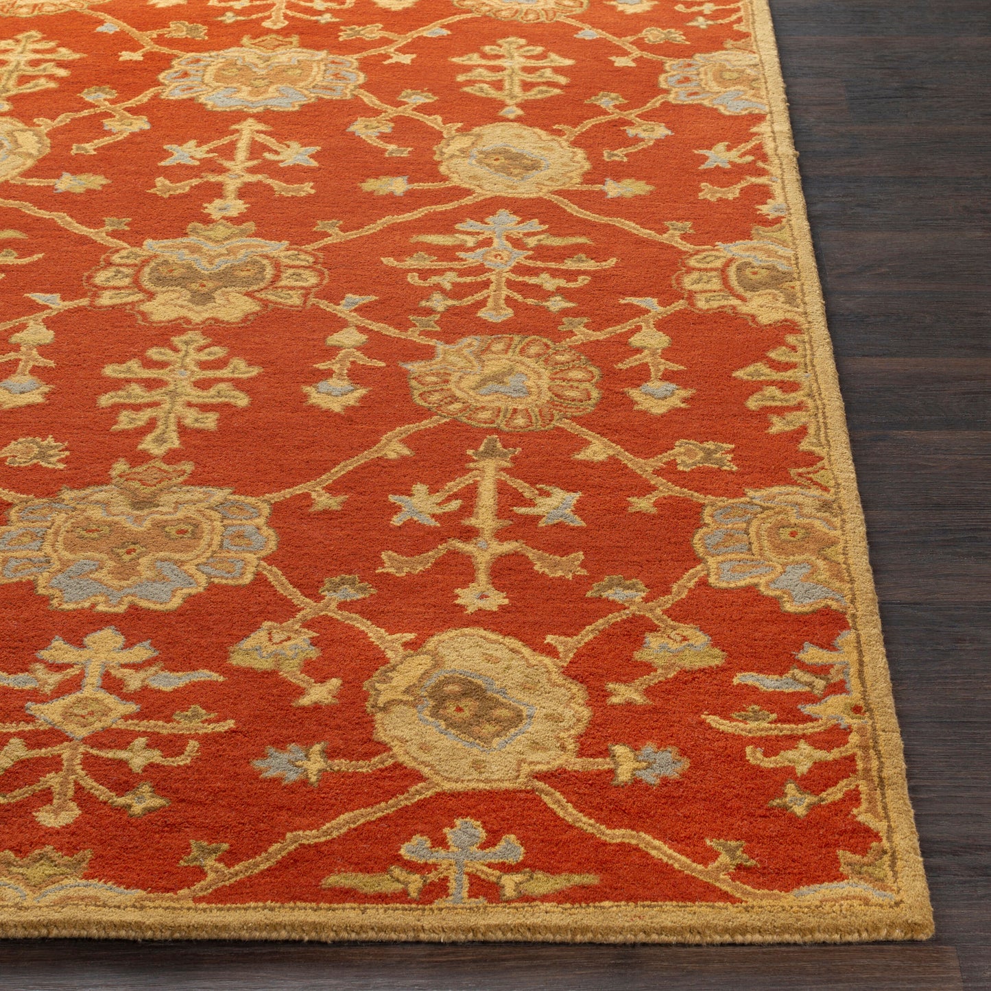 Alfombra ovalada de lana hecha a mano Caesar CAE-1169 de 8' x 10'