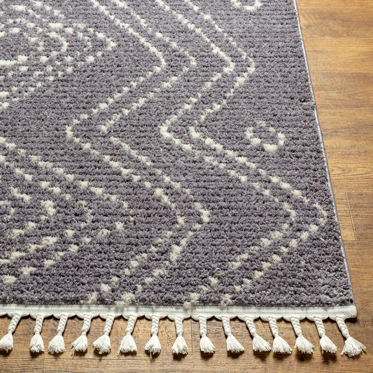 Alfombra tejida a máquina Casablanca Shag CAG-2314 de 2,7 x 3,6 m