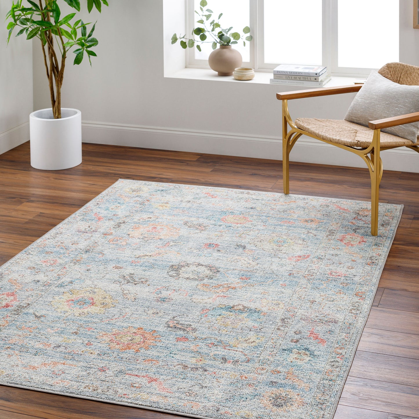 Calhoun CAH-2302 7ft Runner Machine Woven Washable Runner Rug