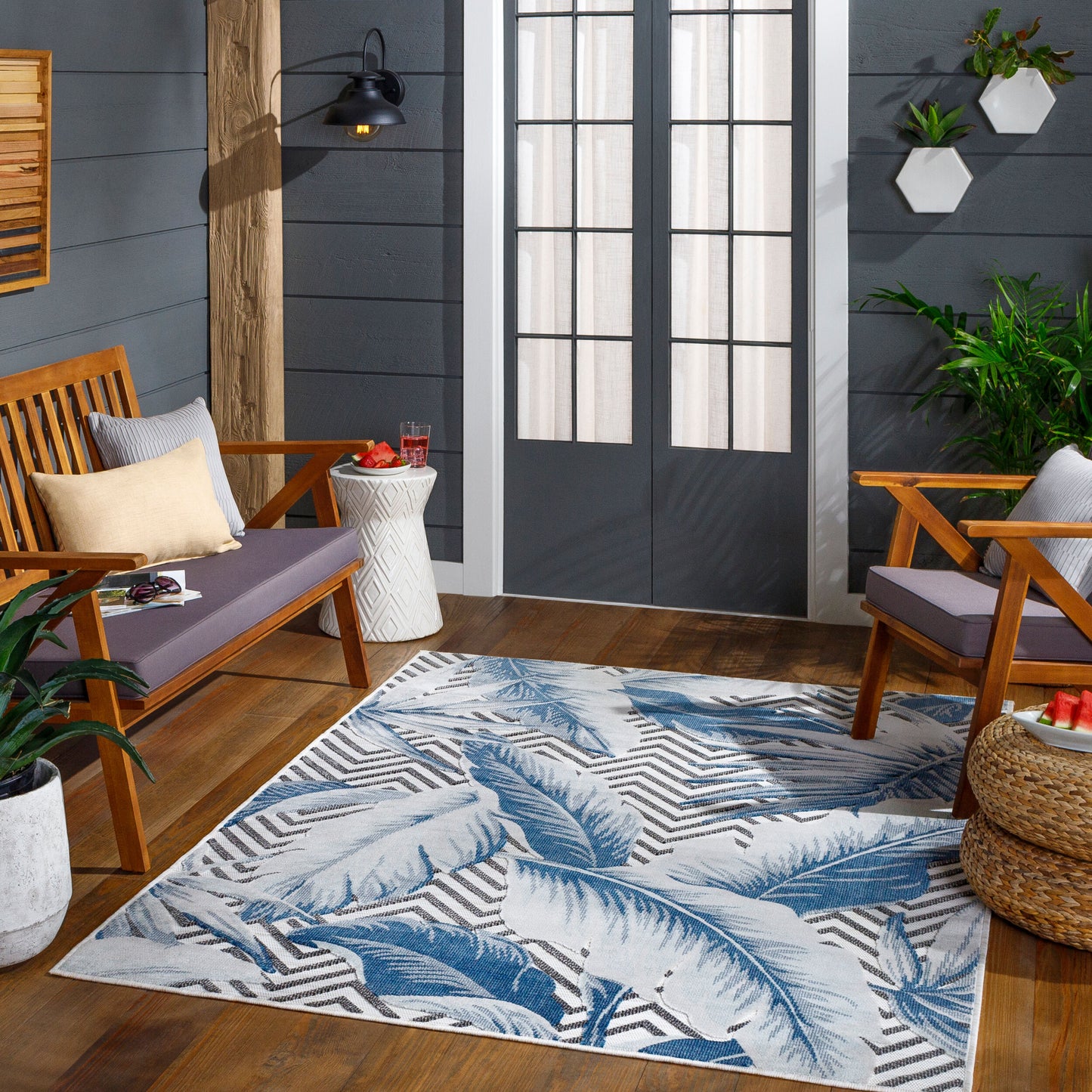 Cabo CBO-2305 5' x 7' Machine Woven Indoor/Outdoor Area Rug