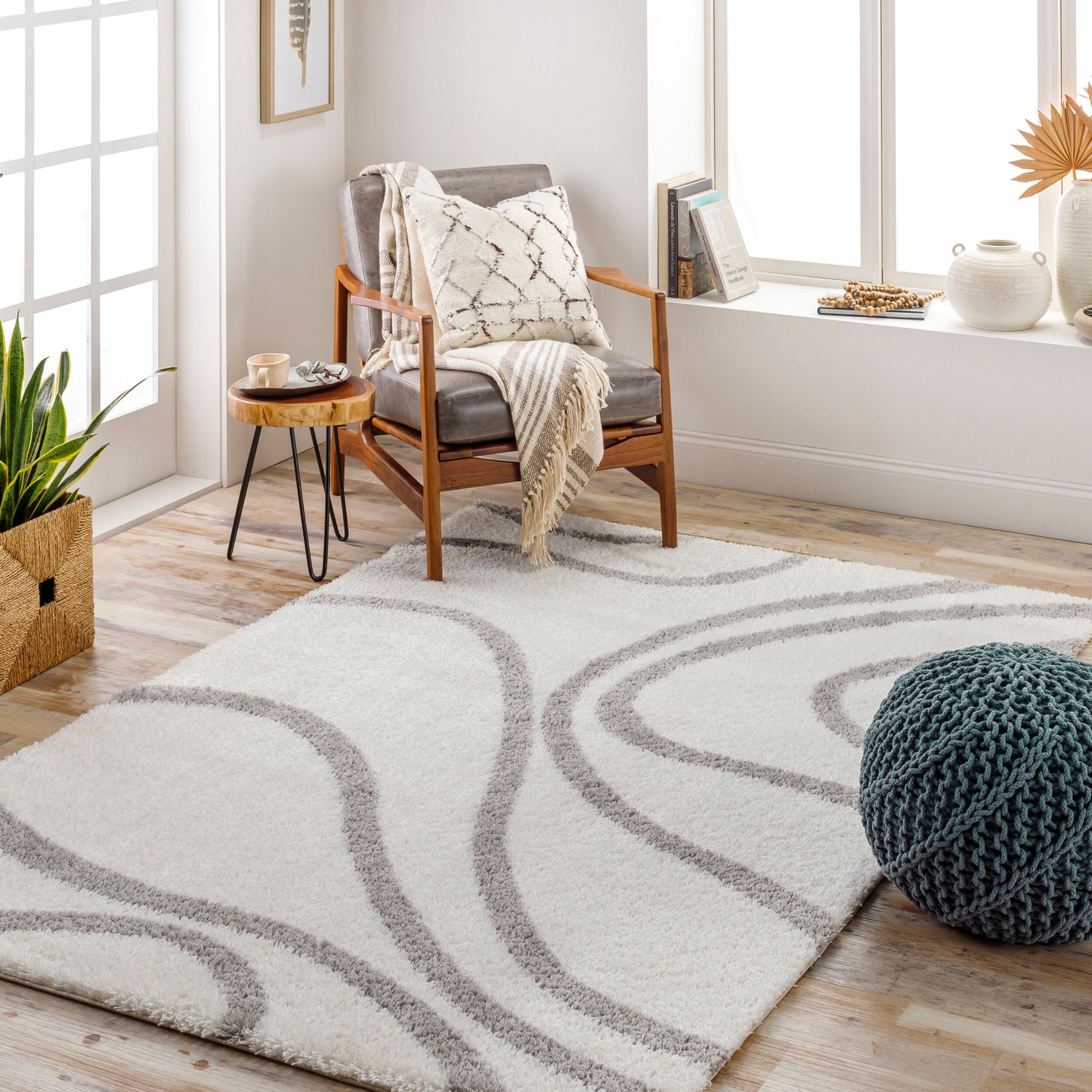 Cloudy Shag CDG-2300 6' x 9' Machine Woven Area Rug