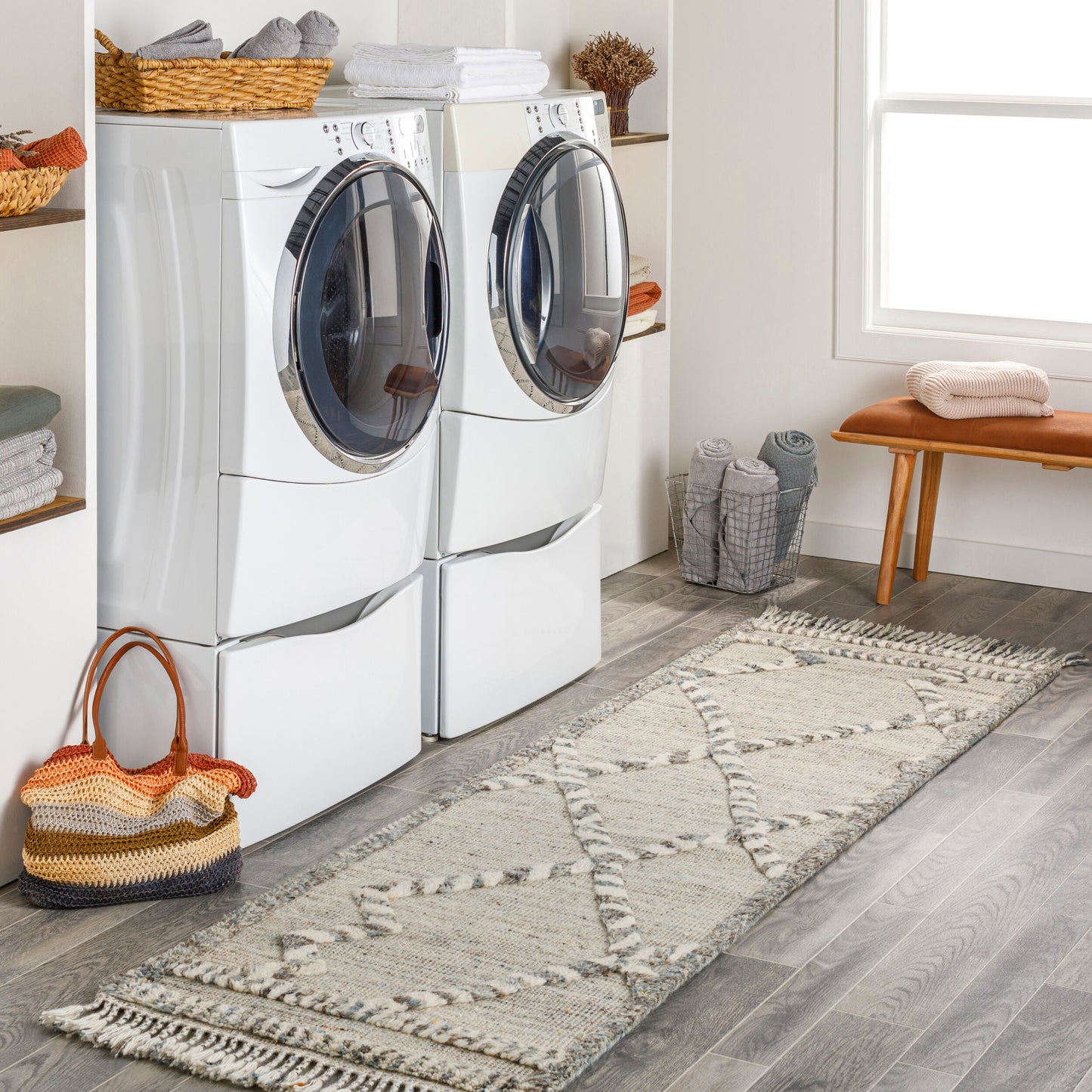 Cadiz CDZ-2301 8ft Runner Handmade Wool Runner Rug