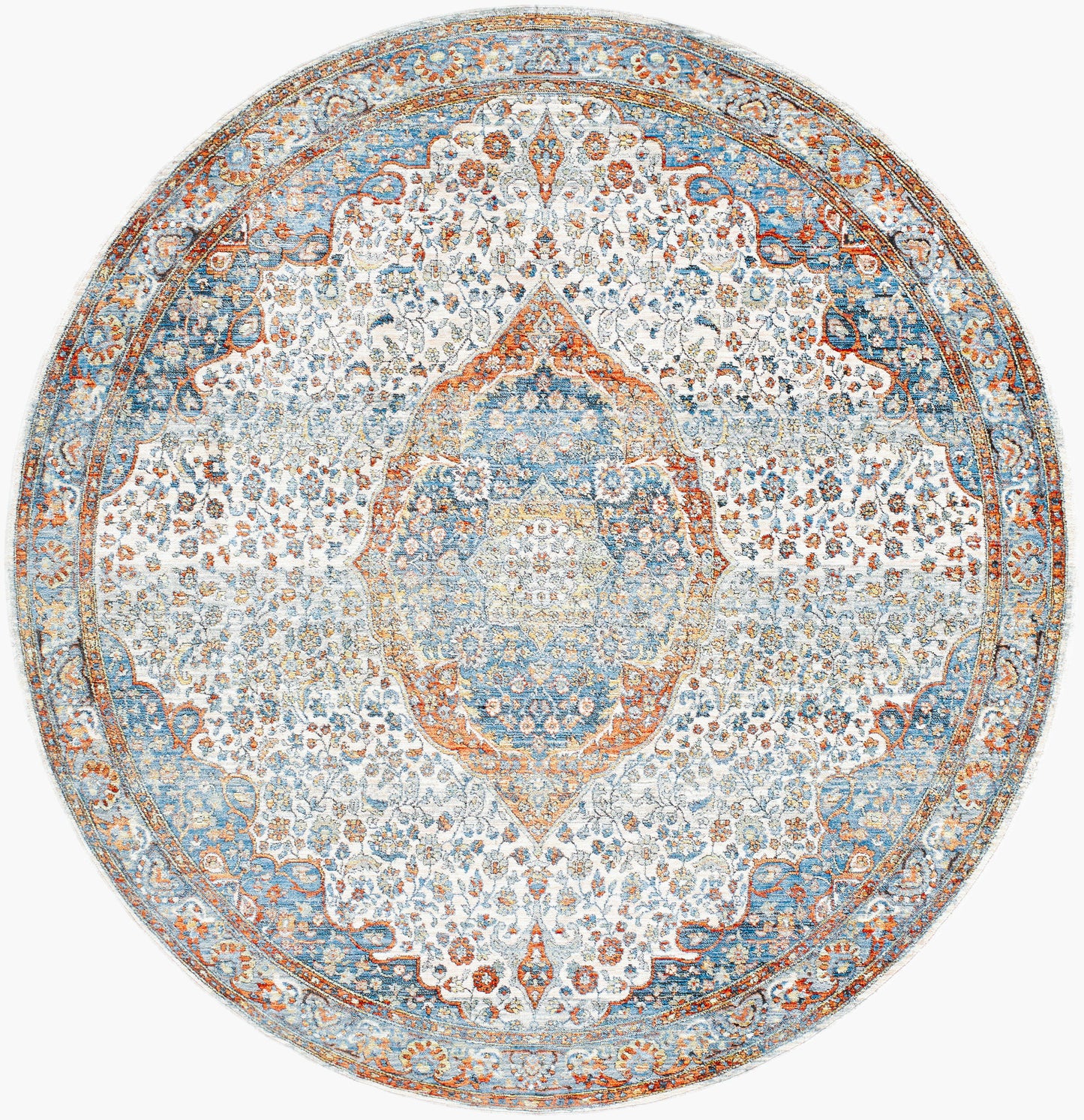 Chicago CHG-2306 6ft Round Machine Woven Area Rug