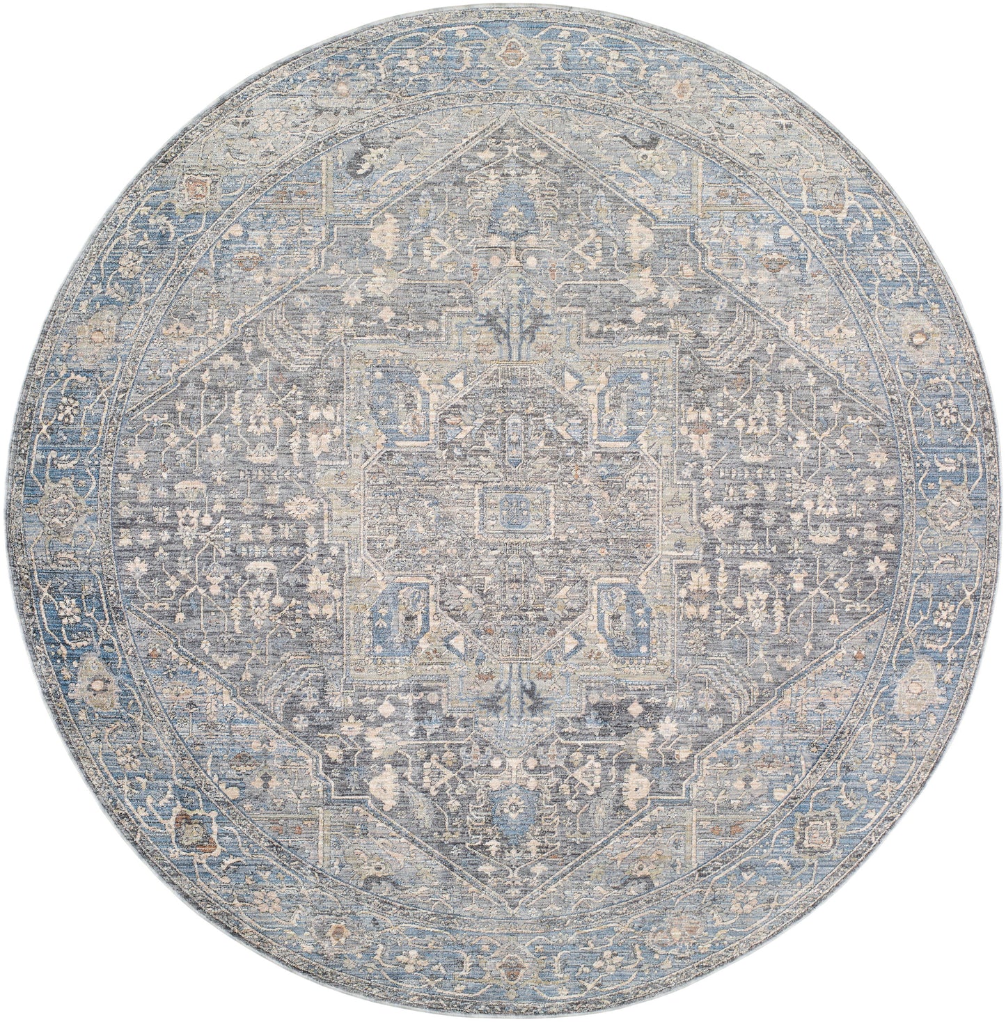 Chicago CHG-2313 8ft Round Machine Woven Area Rug