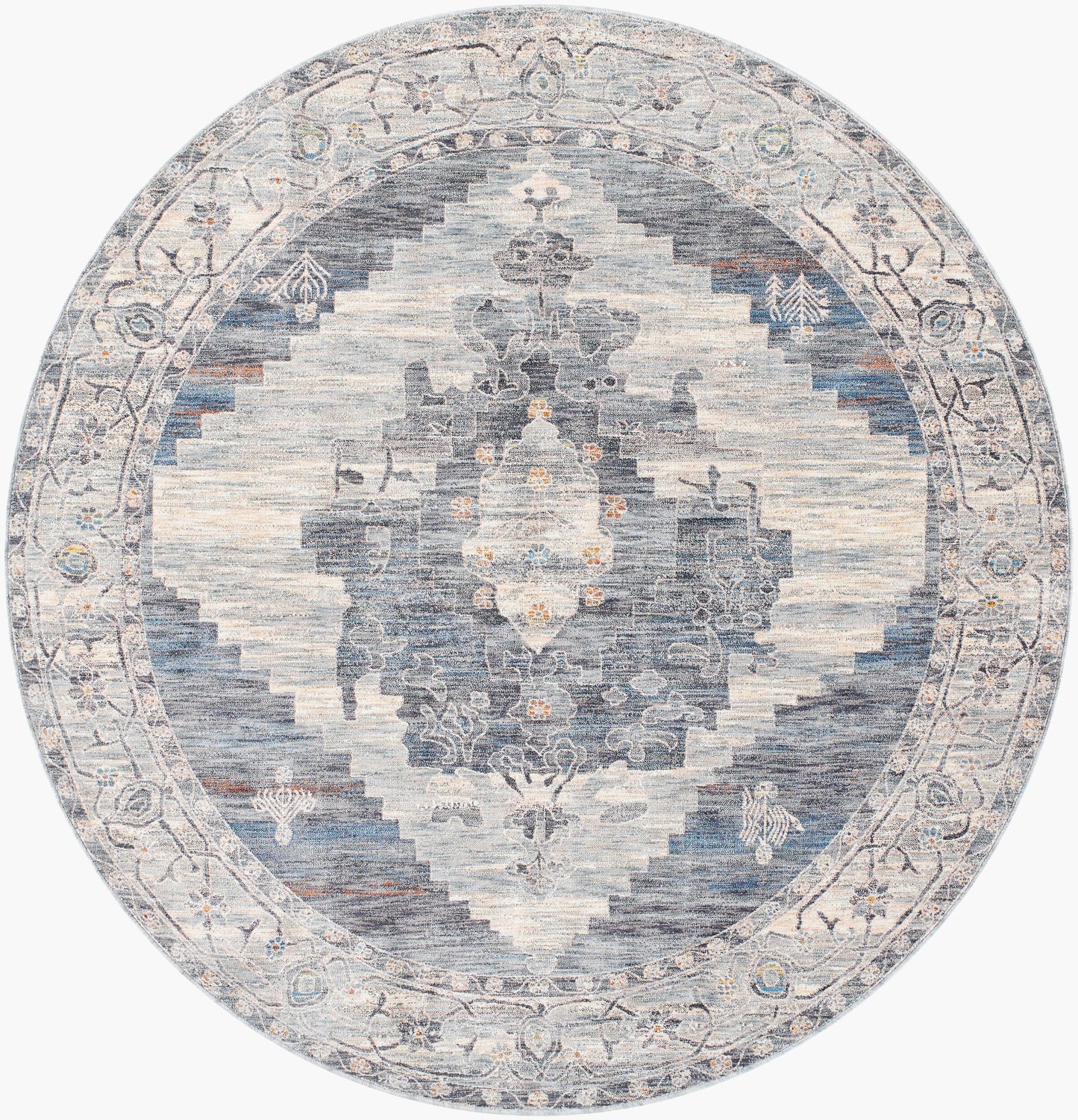 Chicago CHG-2314 8ft Round Machine Woven Area Rug