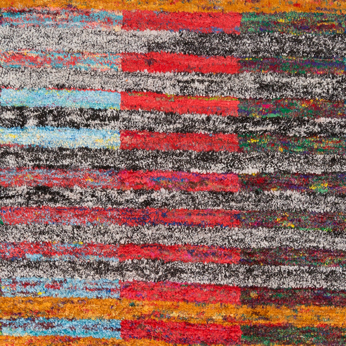 Chocho CHO-9001 Alfombra decorativa reciclada hecha a mano de 2' x 3'