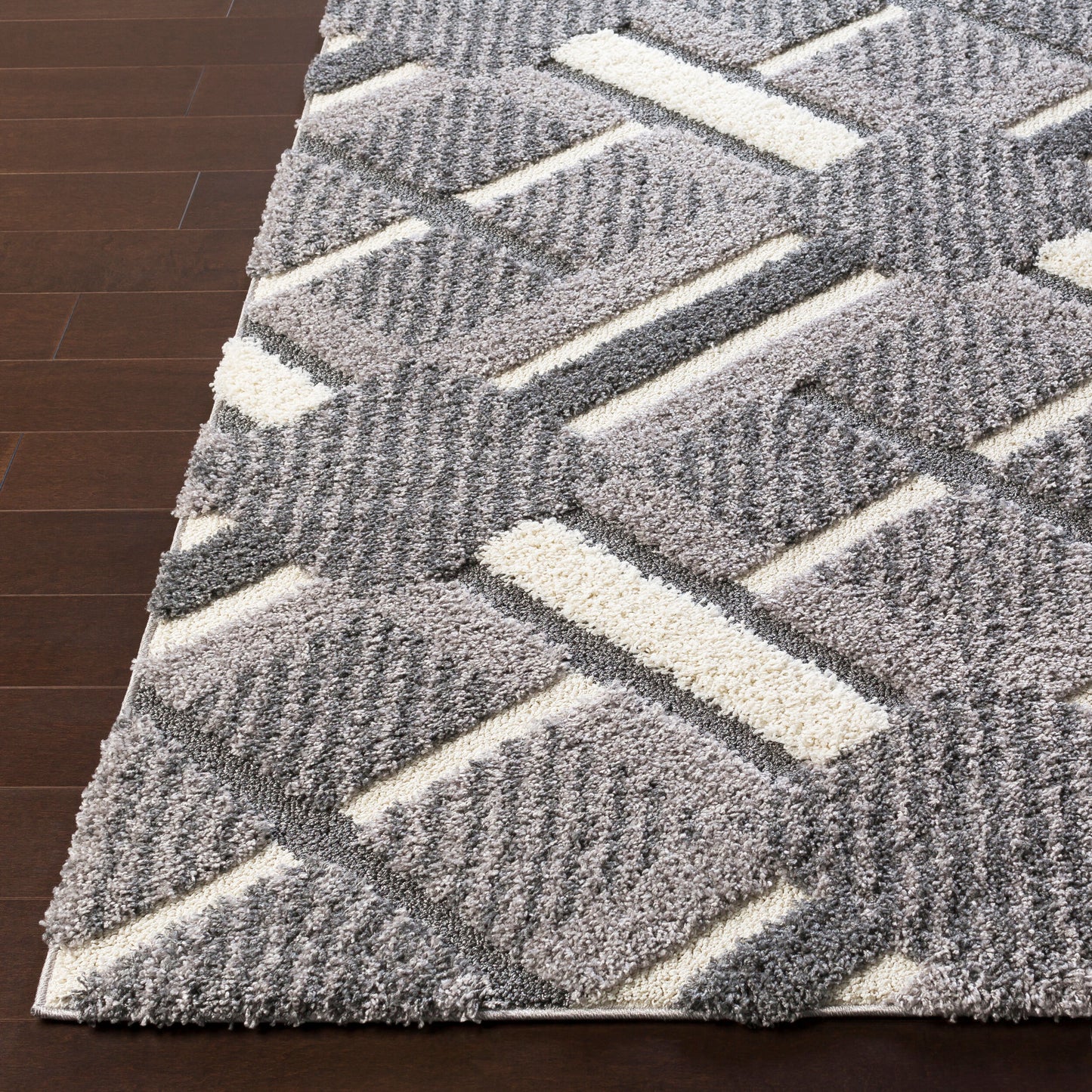 Alfombra decorativa tejida a máquina Cut & Loop Shag CLG-2310 de 2' x 3'