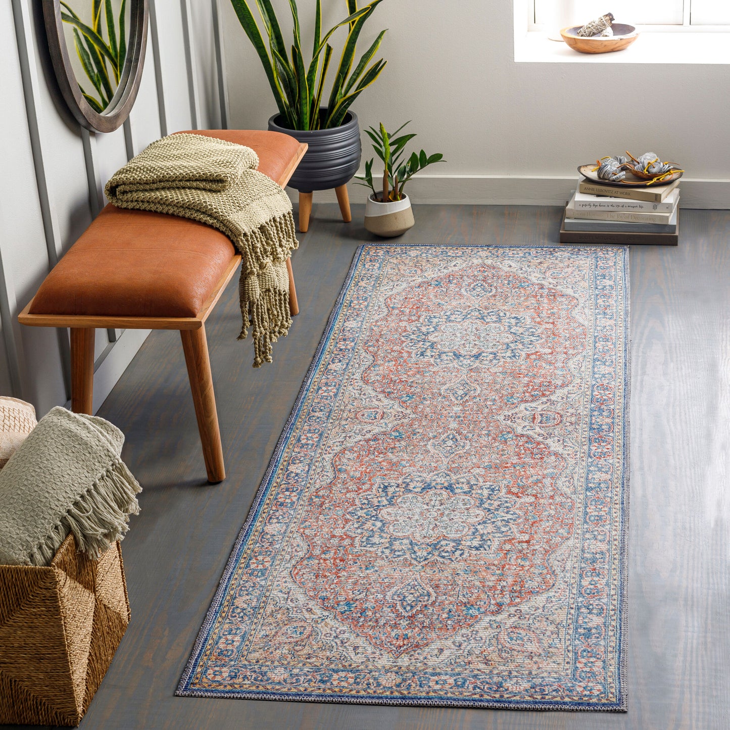 Colin CLN-2307 12ft Runner Machine Woven Washable Runner Rug