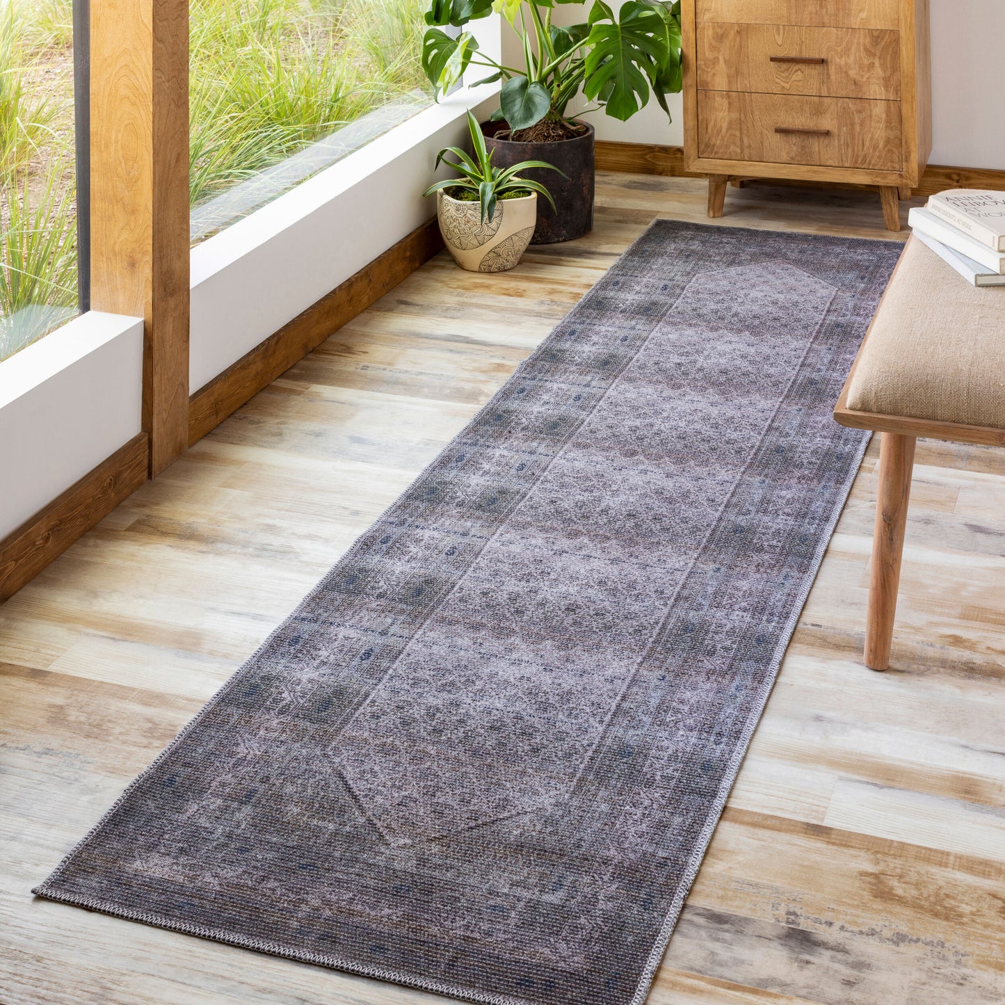 Colin CLN-2314 7ft Runner Machine Woven Washable Runner Rug