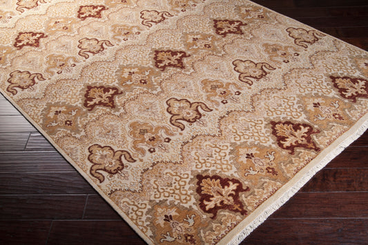 Alfombra de lana hecha a mano Cambridge CMB-8002 de 1,52 m x 2,74 m