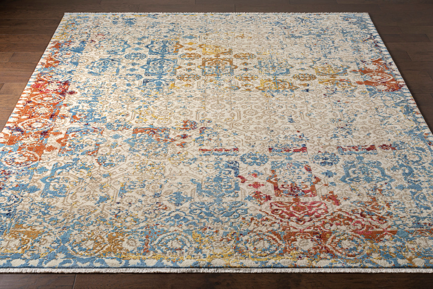 Alfombra decorativa de lana hecha a mano Colaba COA-2002 de 2' x 3'