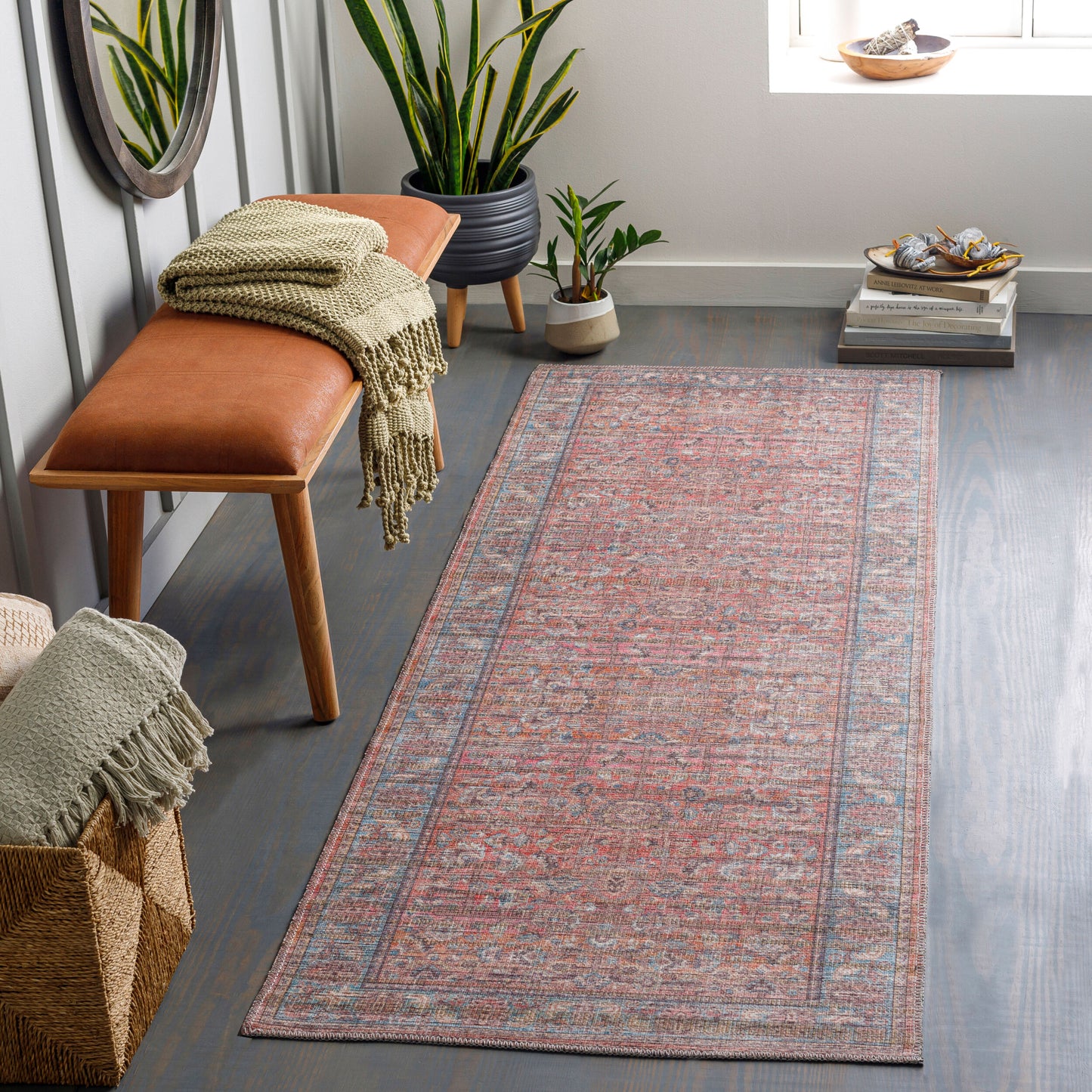 Cobb COB-2302 12ft Runner Machine Woven Washable Runner Rug