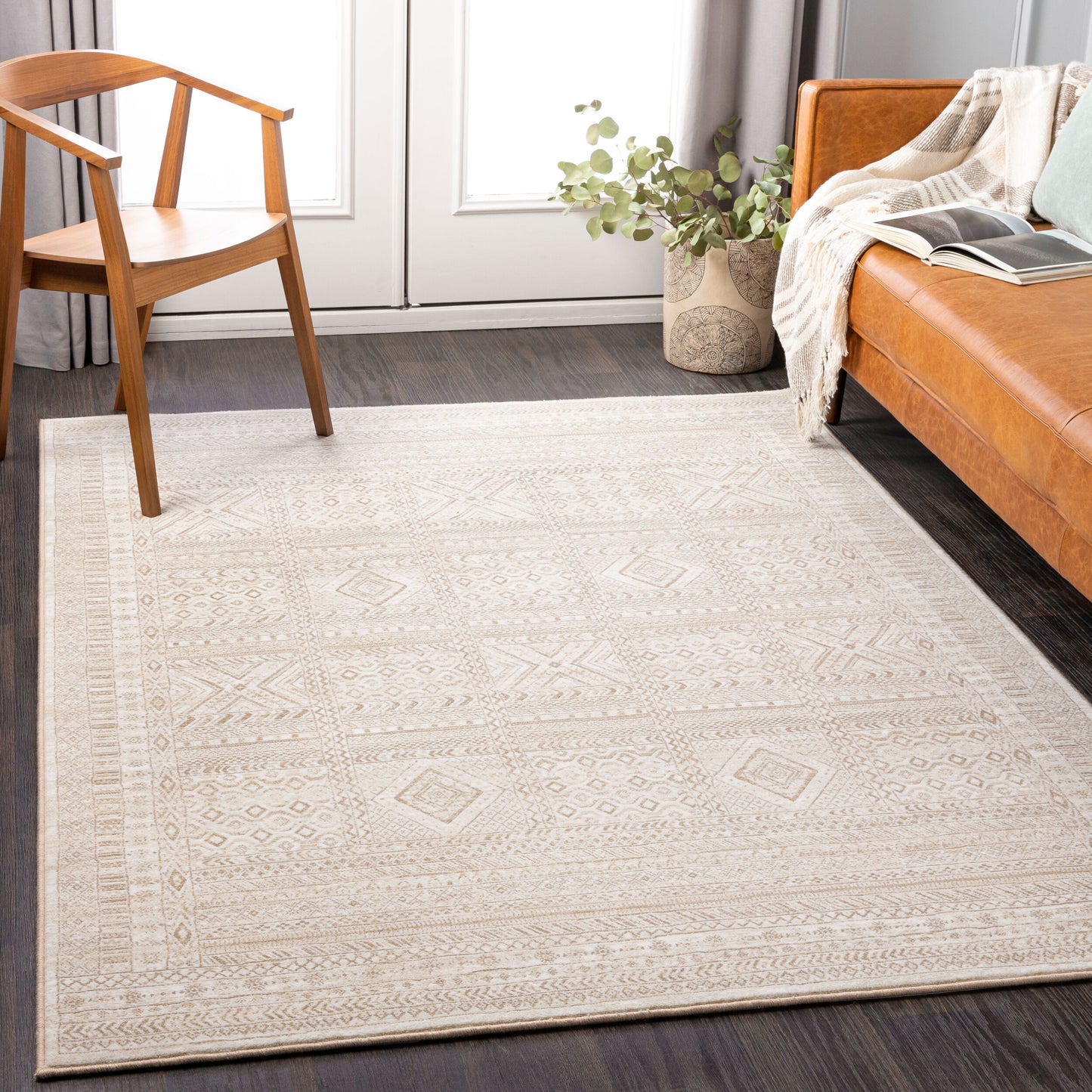 Alfombra decorativa tejida a máquina Contempo CPO-3853 de 2' x 3'