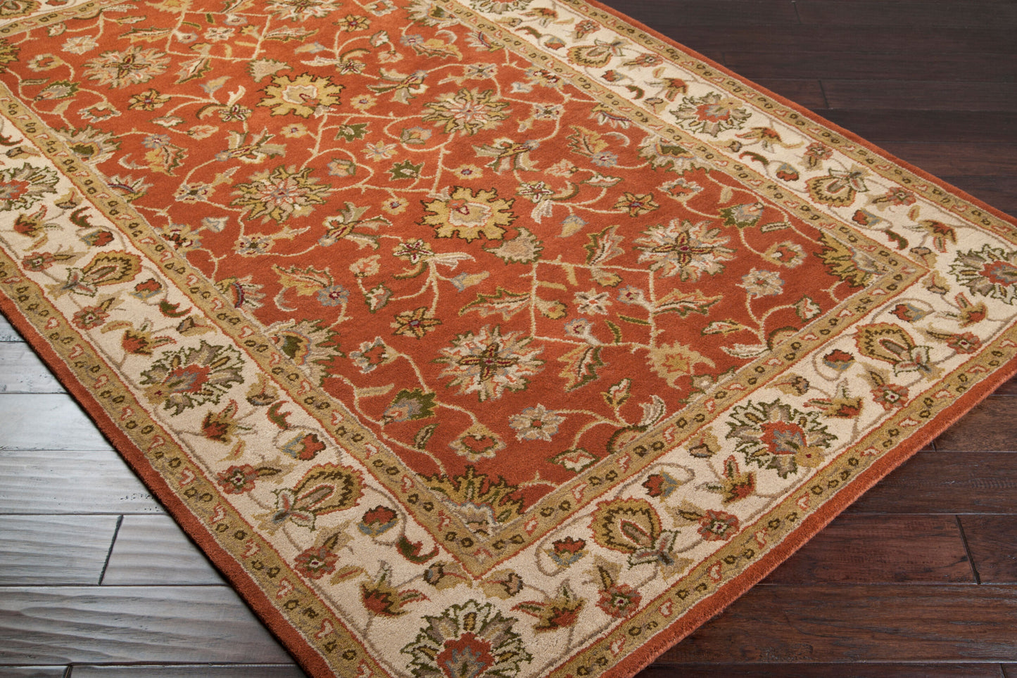 Crowne CRN-6002 8ft Octagon Handmade Wool Area Rug