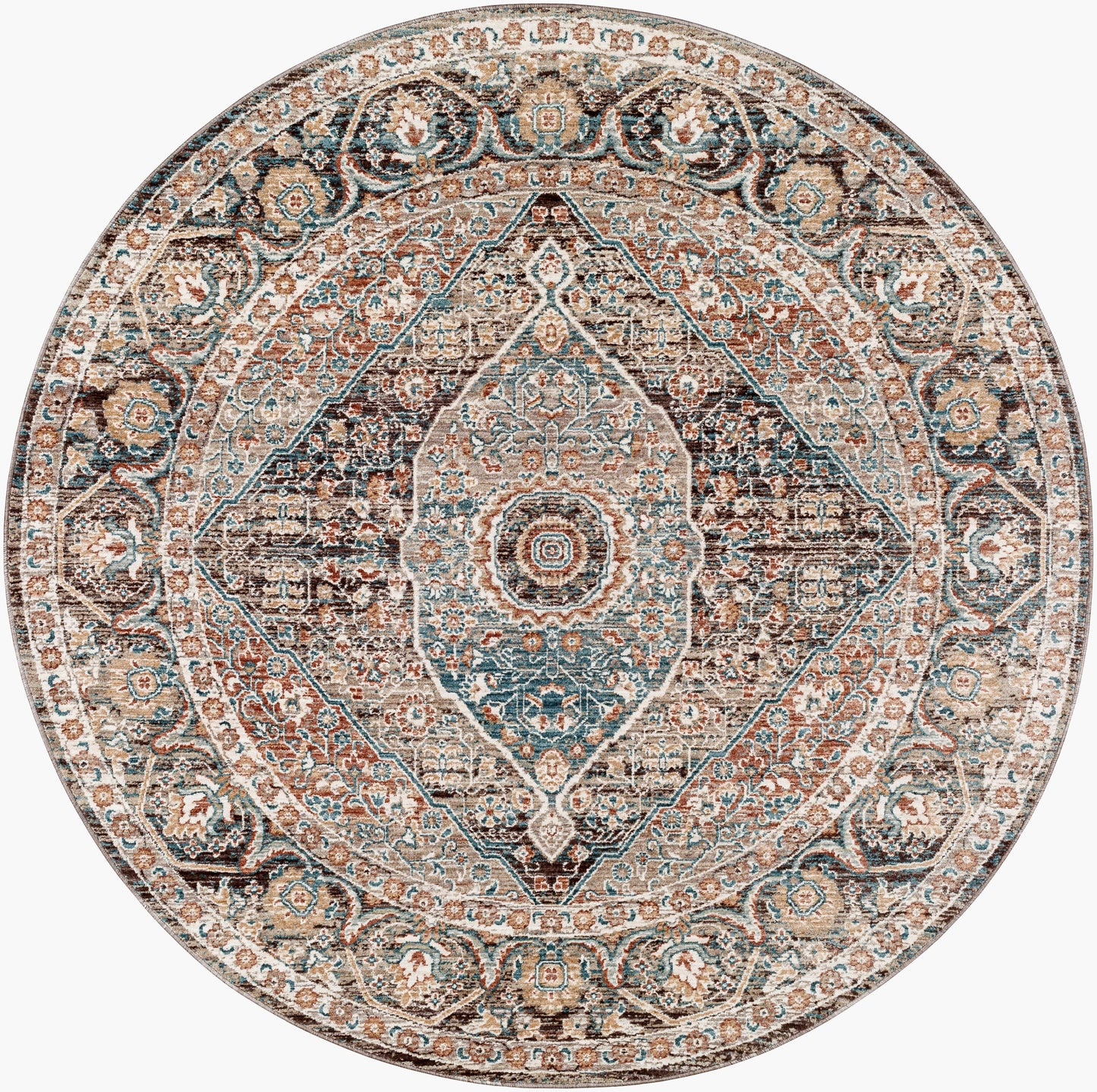 Carlisle CSI-2307 8ft Round Machine Woven Area Rug