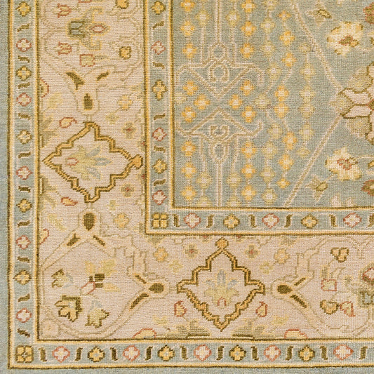 Alfombra decorativa de lana hecha a mano Castle CSL-6002 de 2' x 3'